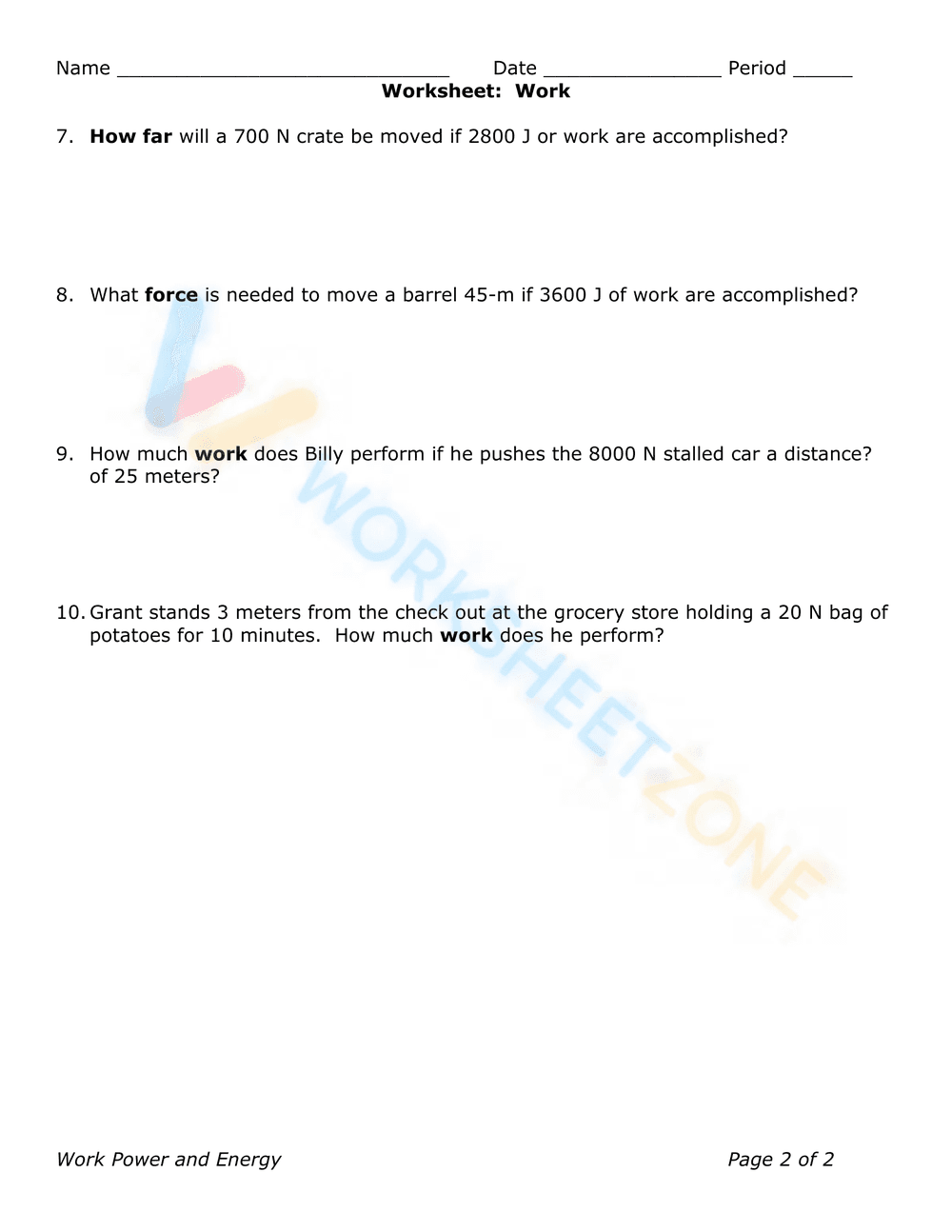 Kinetic and Potential Energy Worksheet | Grade 9 Printable - Page 8