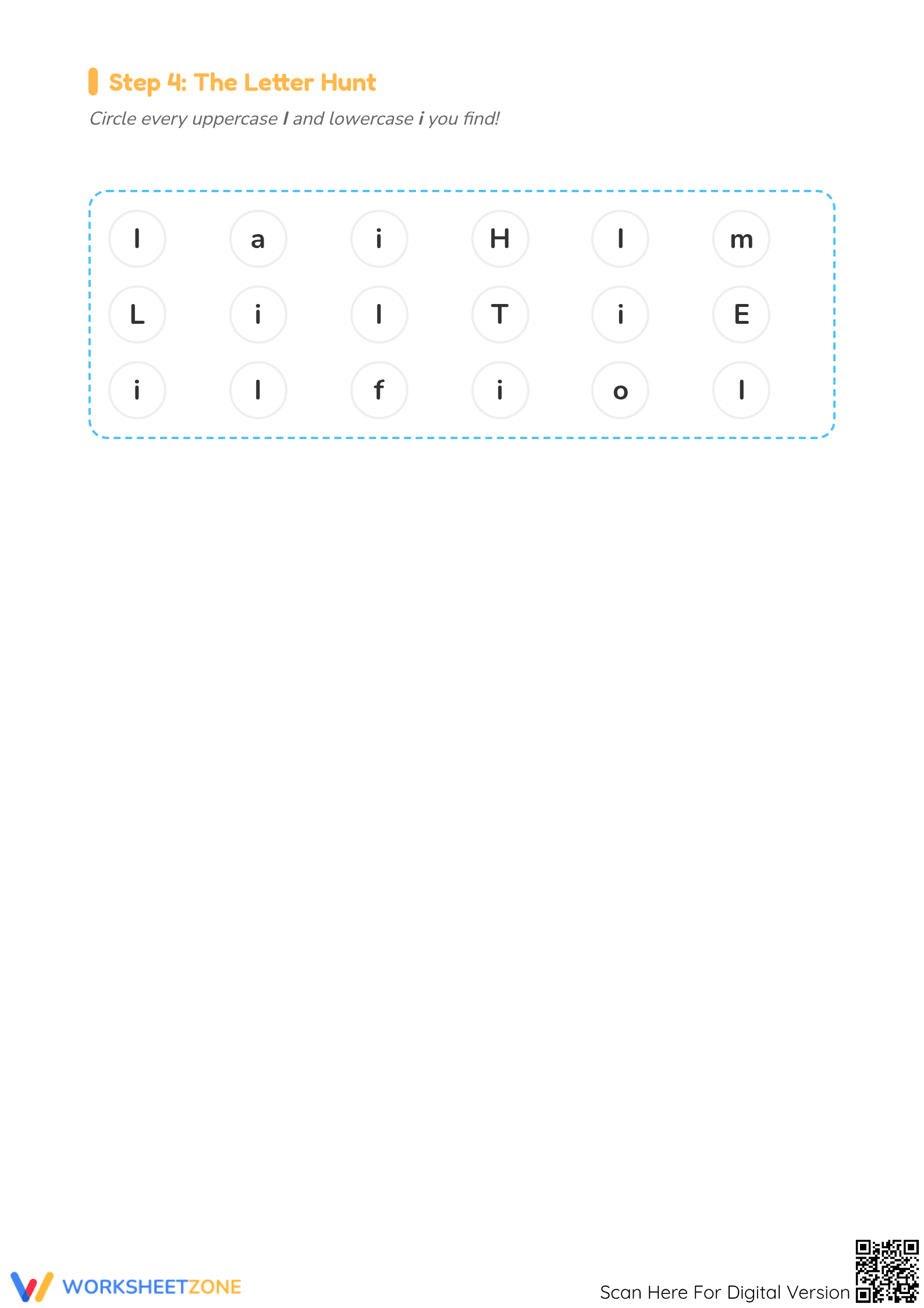 Writing the Letter I Worksheet | Essential Grade K-1 Phonics - Page 3