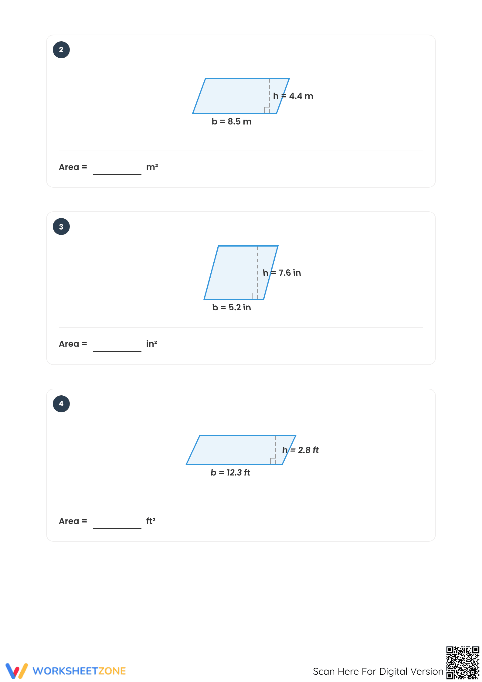 Area of Parallelograms Decimals | Essential Grade 5 Math - Page 2