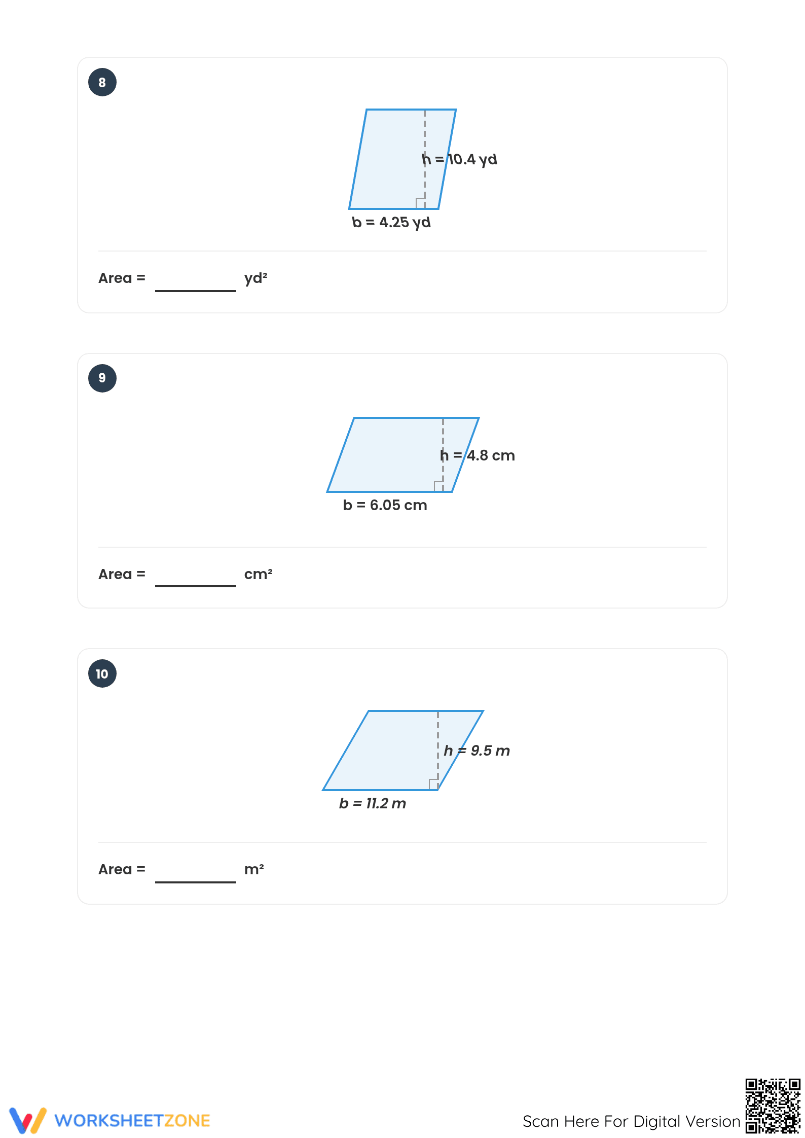 Area of Parallelograms Decimals | Essential Grade 5 Math - Page 4