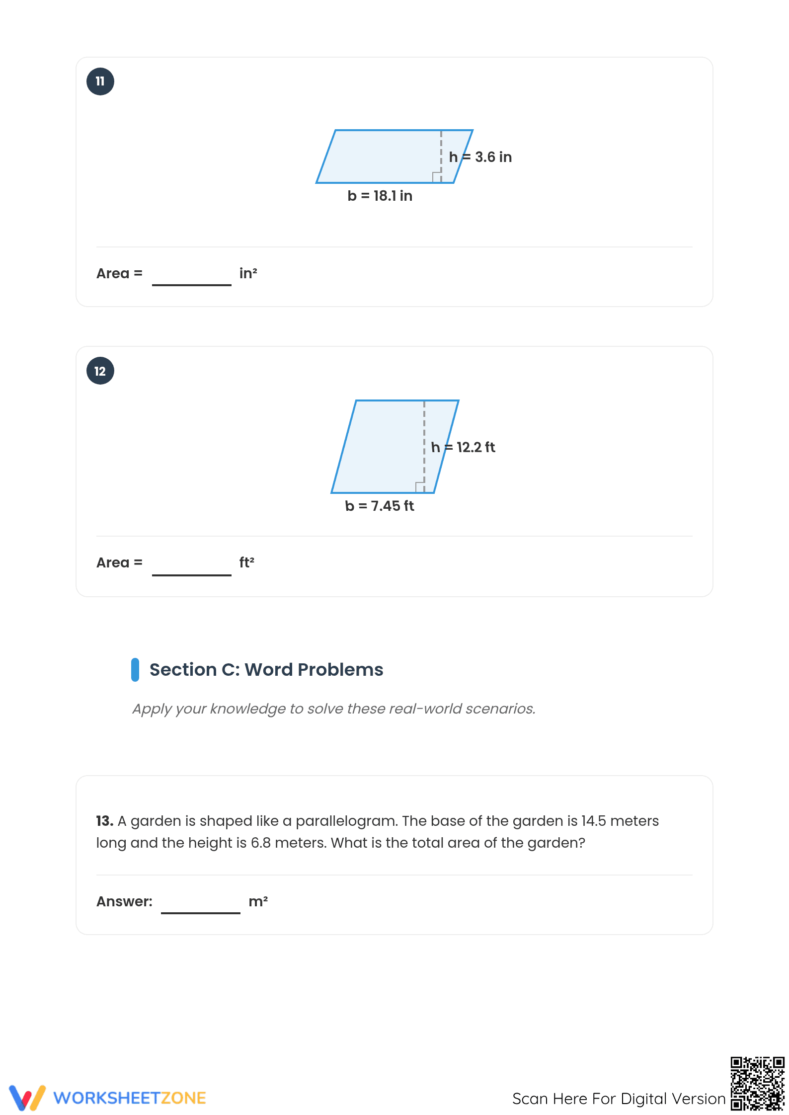 Area of Parallelograms Decimals | Essential Grade 5 Math - Page 5