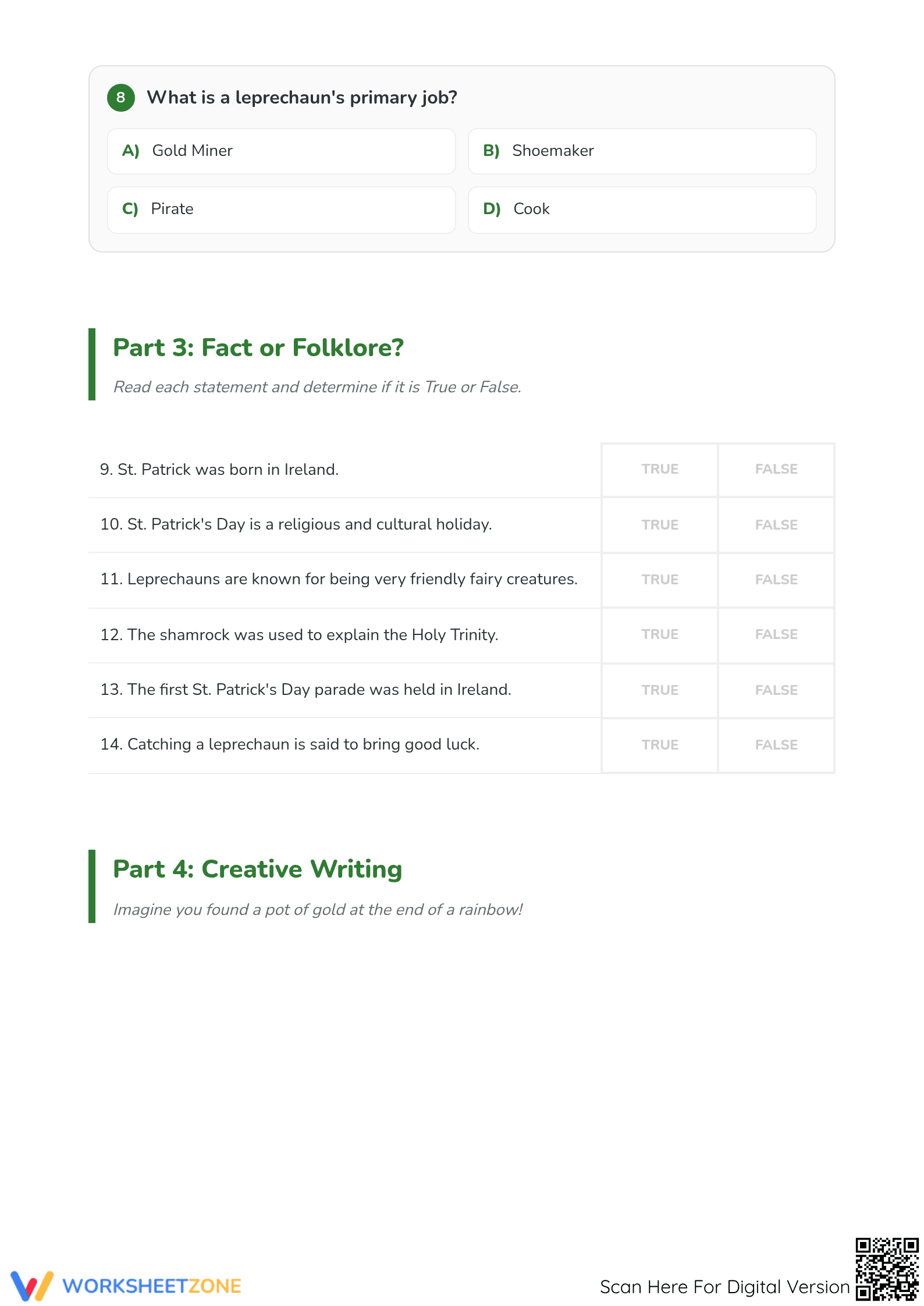 St. Patrick's Day Reading Guide | Grade 3 Essential - Page 4