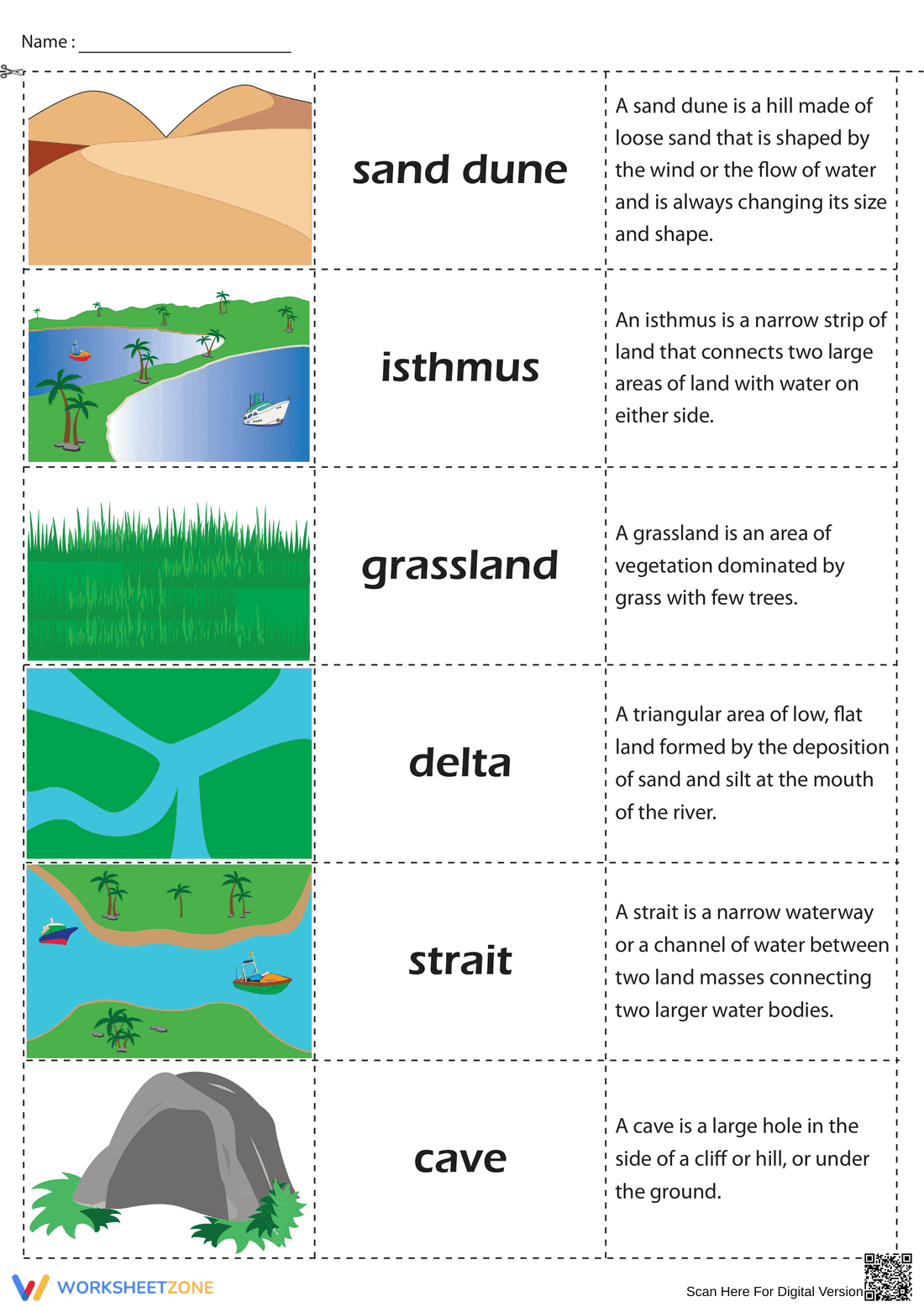 Geographical Features Printable Cards | Grade 2 Science - Page 4