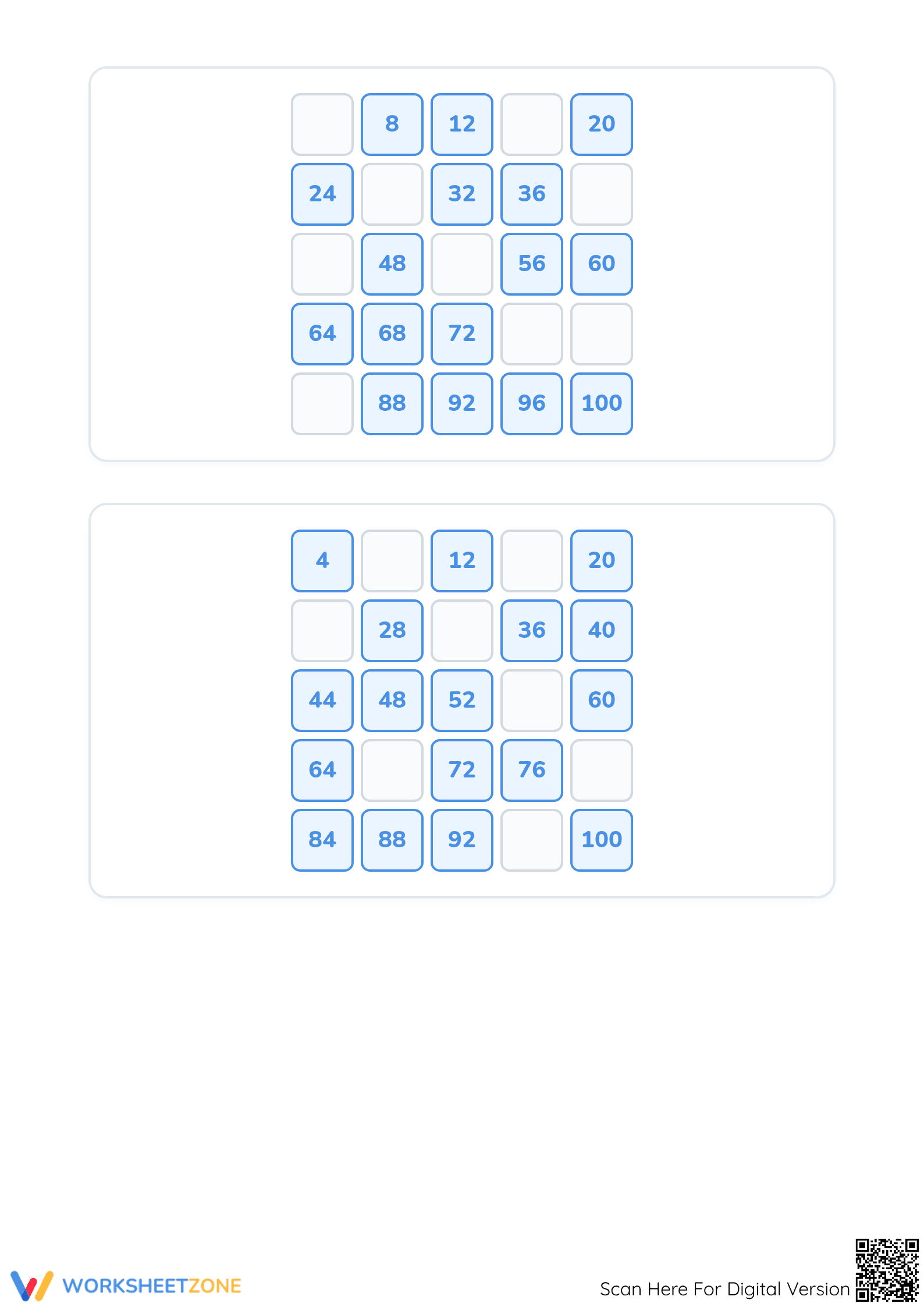Skip Counting by 4s Worksheet | Essential Grade 2 Math - Page 2