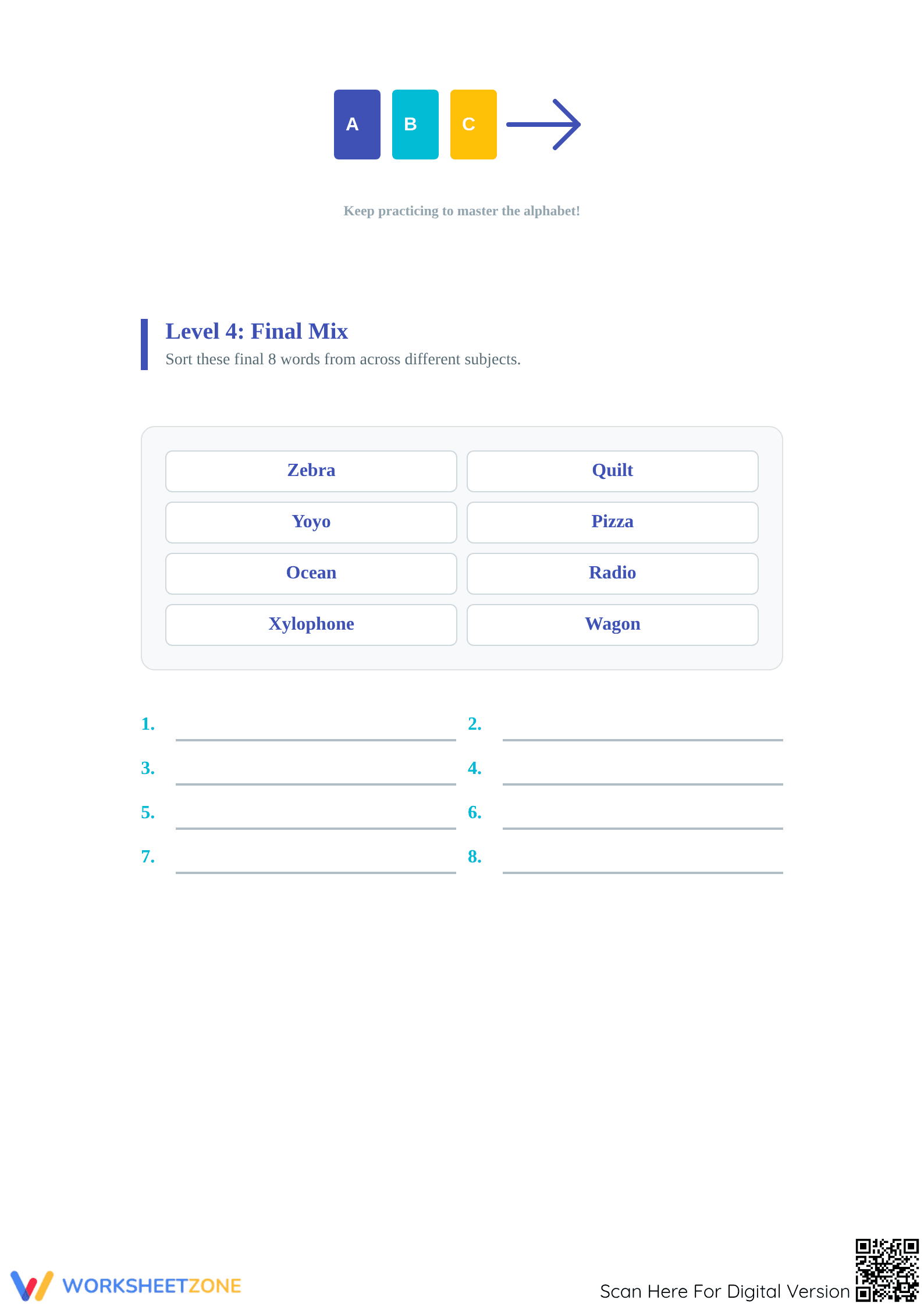 Alphabetical Order Mastery Worksheet | Grade 1-5 Ready - Page 3