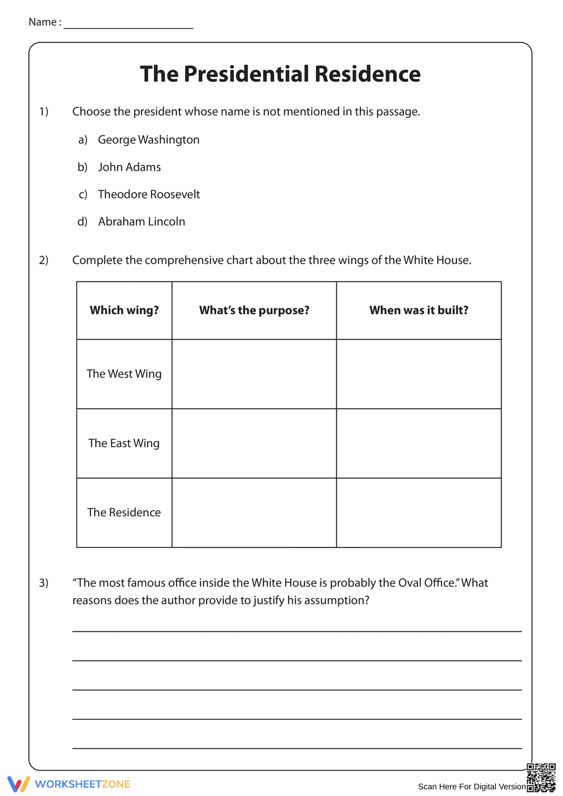 Grade 6 Reading Comprehension — Printable No-Prep Worksheet - Page 3