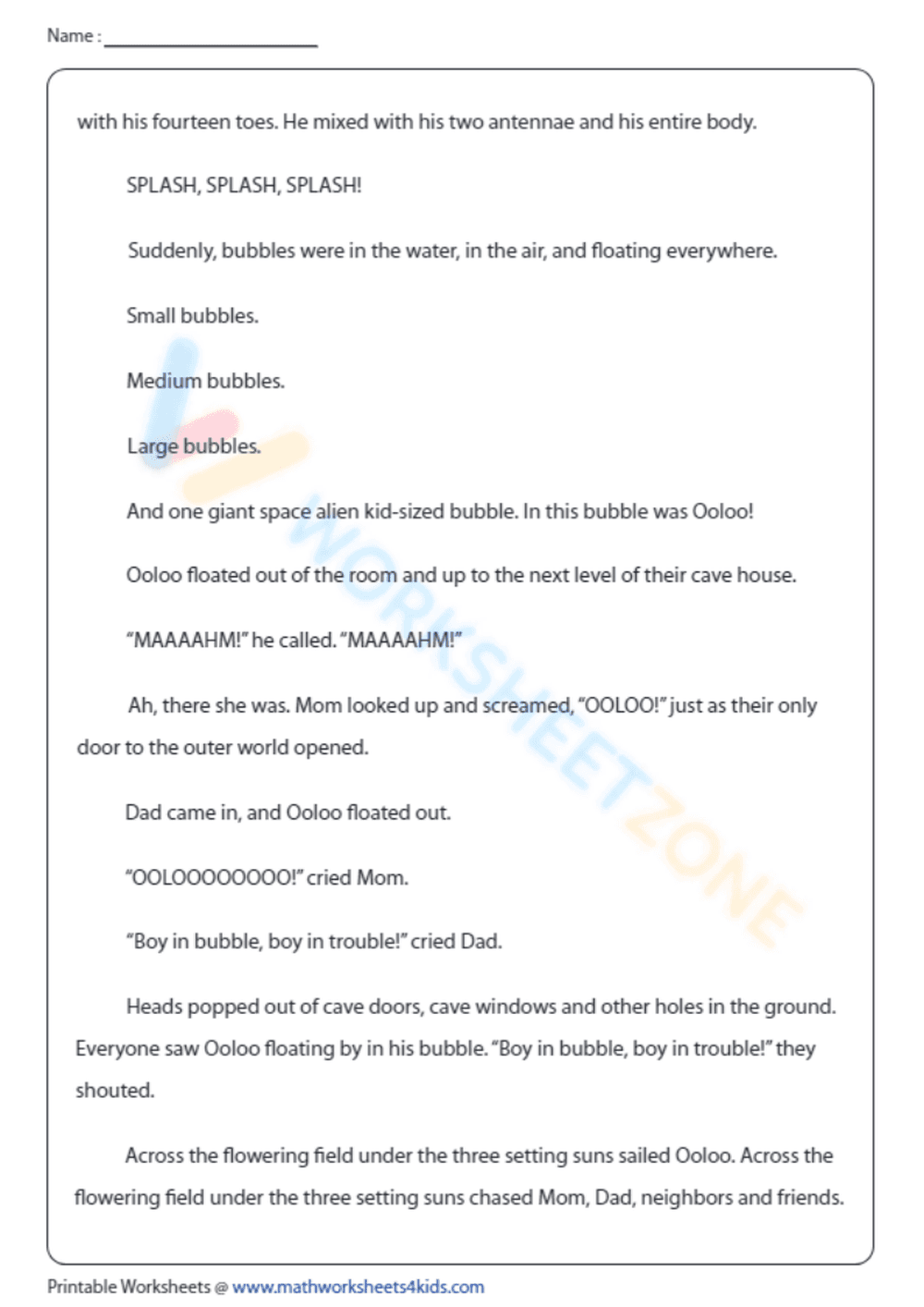 reading comprehension worksheets 4th grade 3 - Page 2
