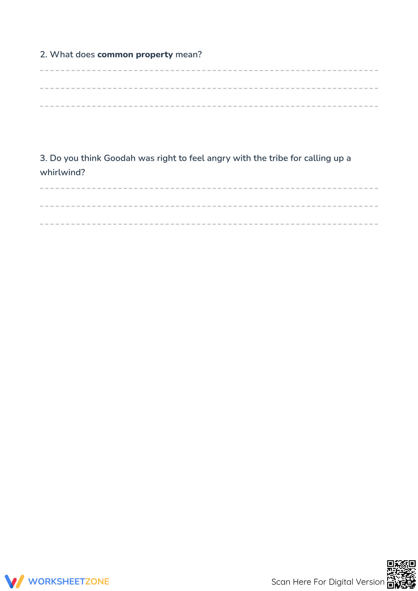 Grade 3 Aboriginal Myth — Printable No-Prep Worksheet - Page 2