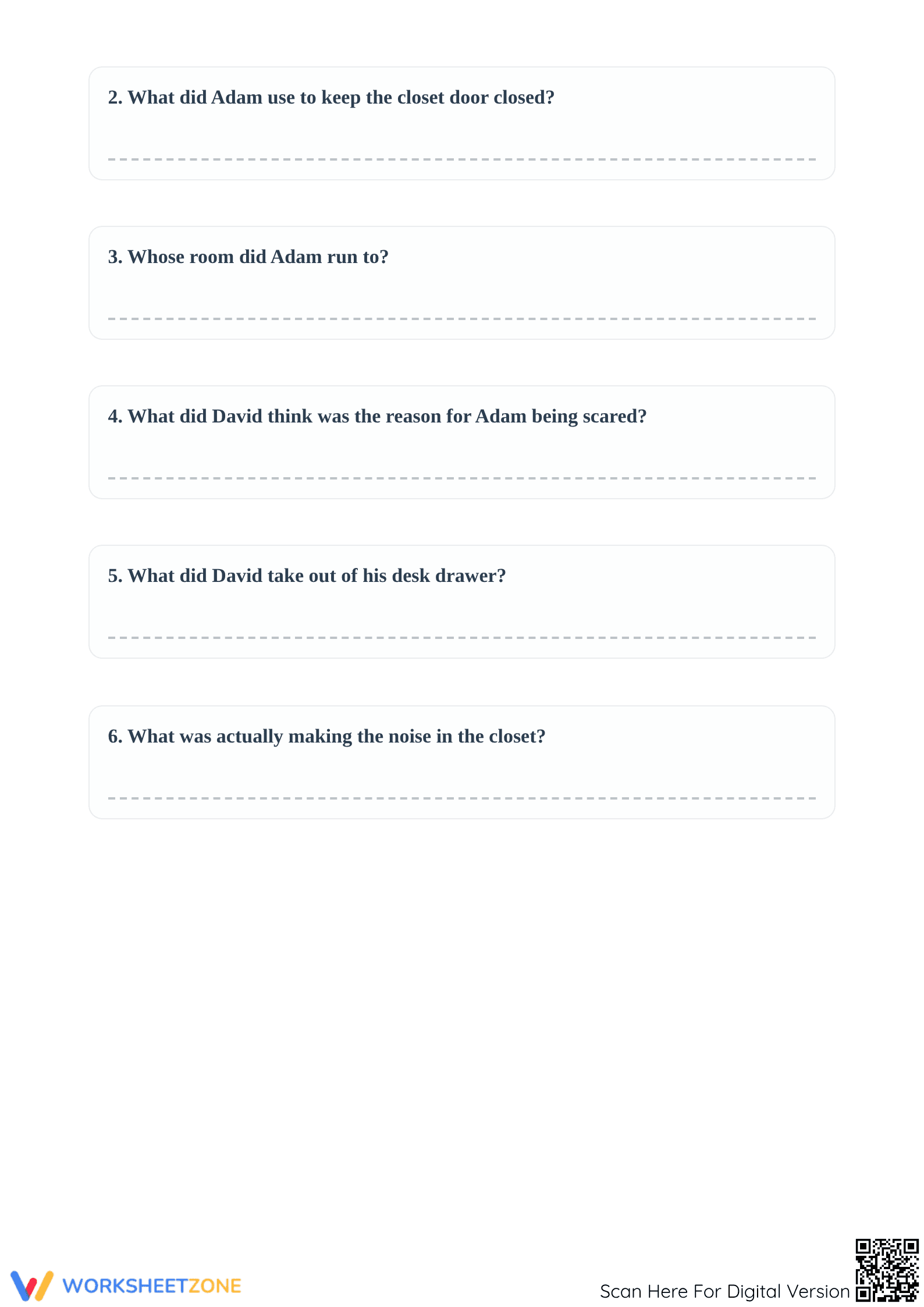 Grade 3 Reading Comprehension: The Closet Creature | Ready - Page 3