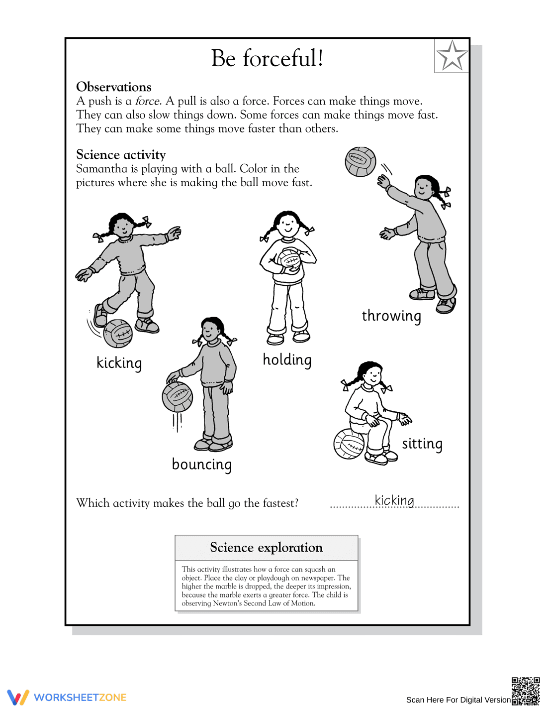 Forces and Motion Worksheet | Grade 3 Essential Science - Page 2
