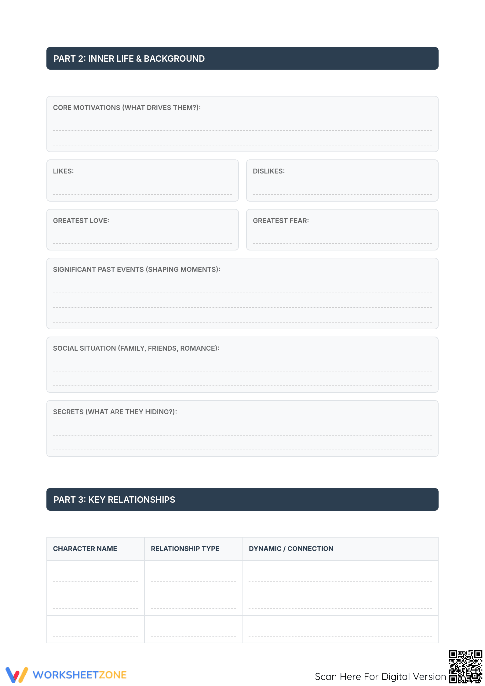 Character Profile Builder | Essential Grade 5-9 ELA Guide - Page 2