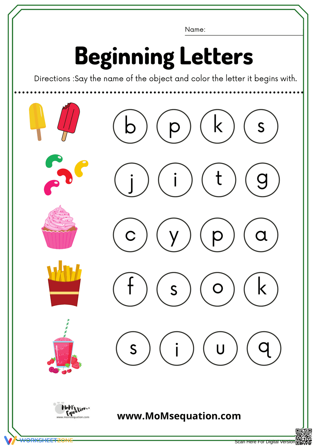 Beginning Sound Phonics Worksheet | Grade 1 Essential - Page 4