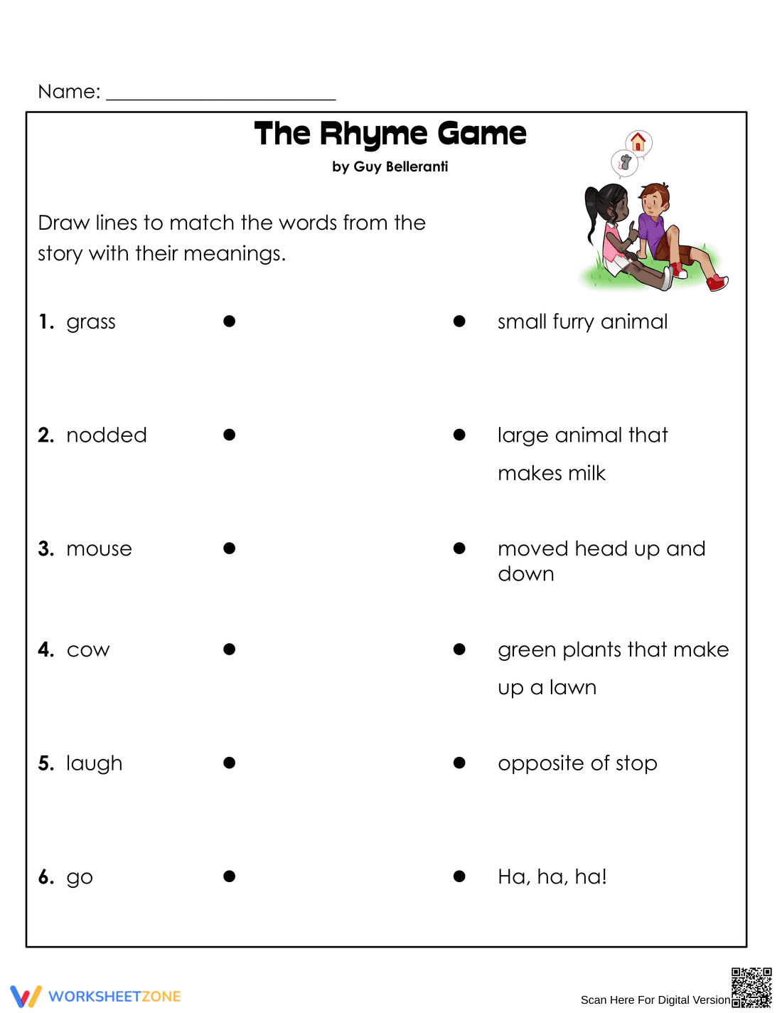 Printable Reading Comprehension Worksheet | Grade 1-2 - Page 3