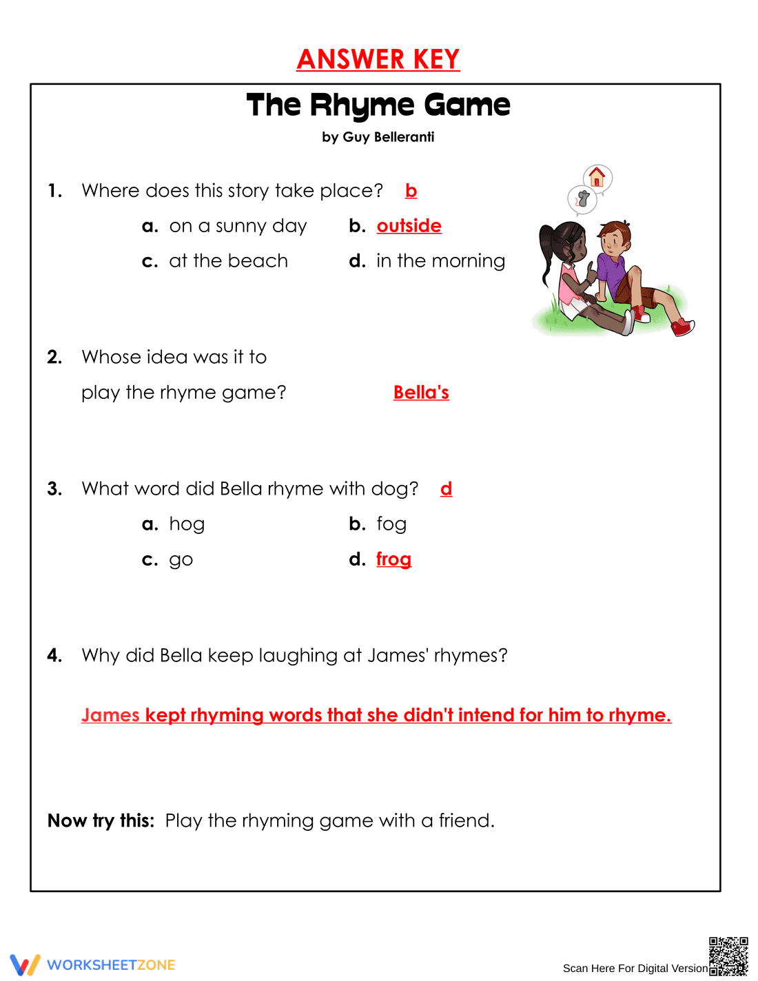 Printable Reading Comprehension Worksheet | Grade 1-2 - Page 5