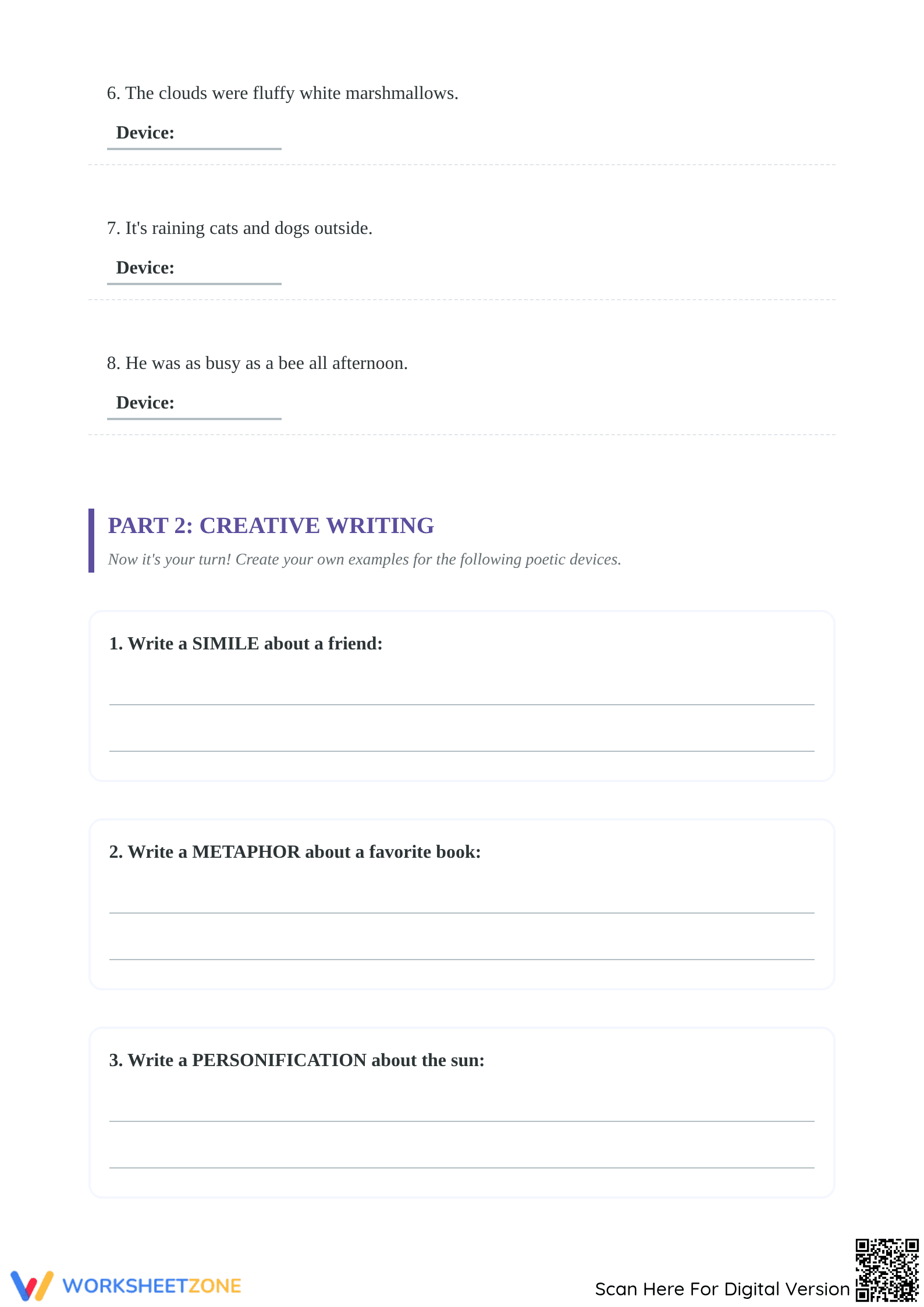 Essential Poetry Terms Worksheet | Grade 3-5 Ready - Page 3