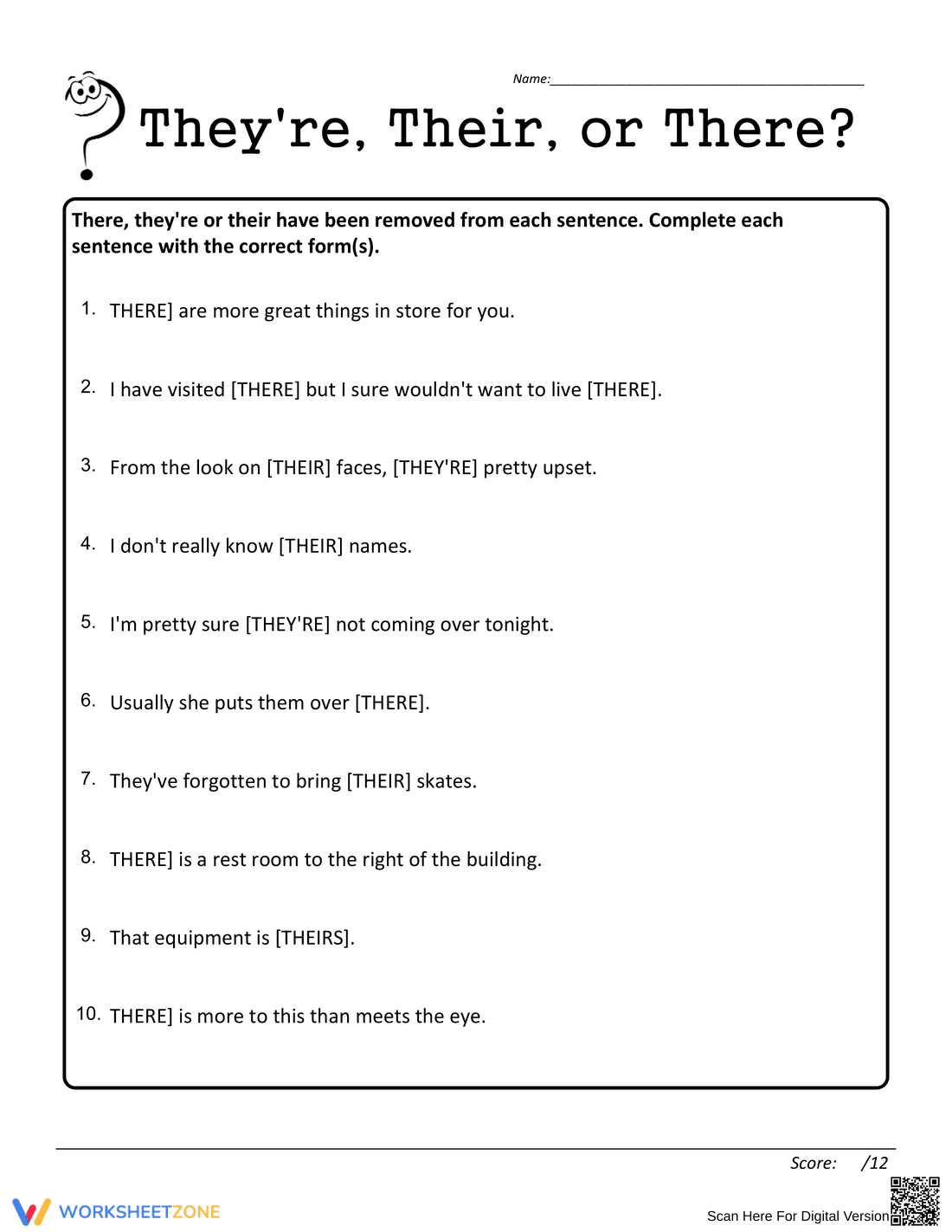 Master There Their They're with Engaging Worksheet - Page 2