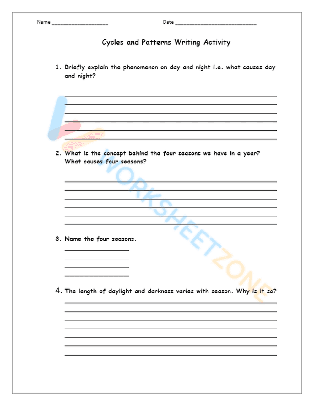 4th Grade Science Worksheet - Page 4