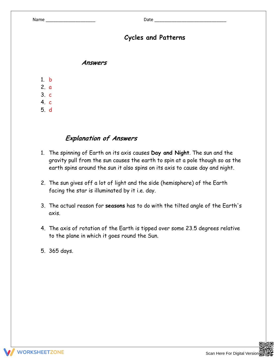 4th Grade Science Worksheet - Page 3