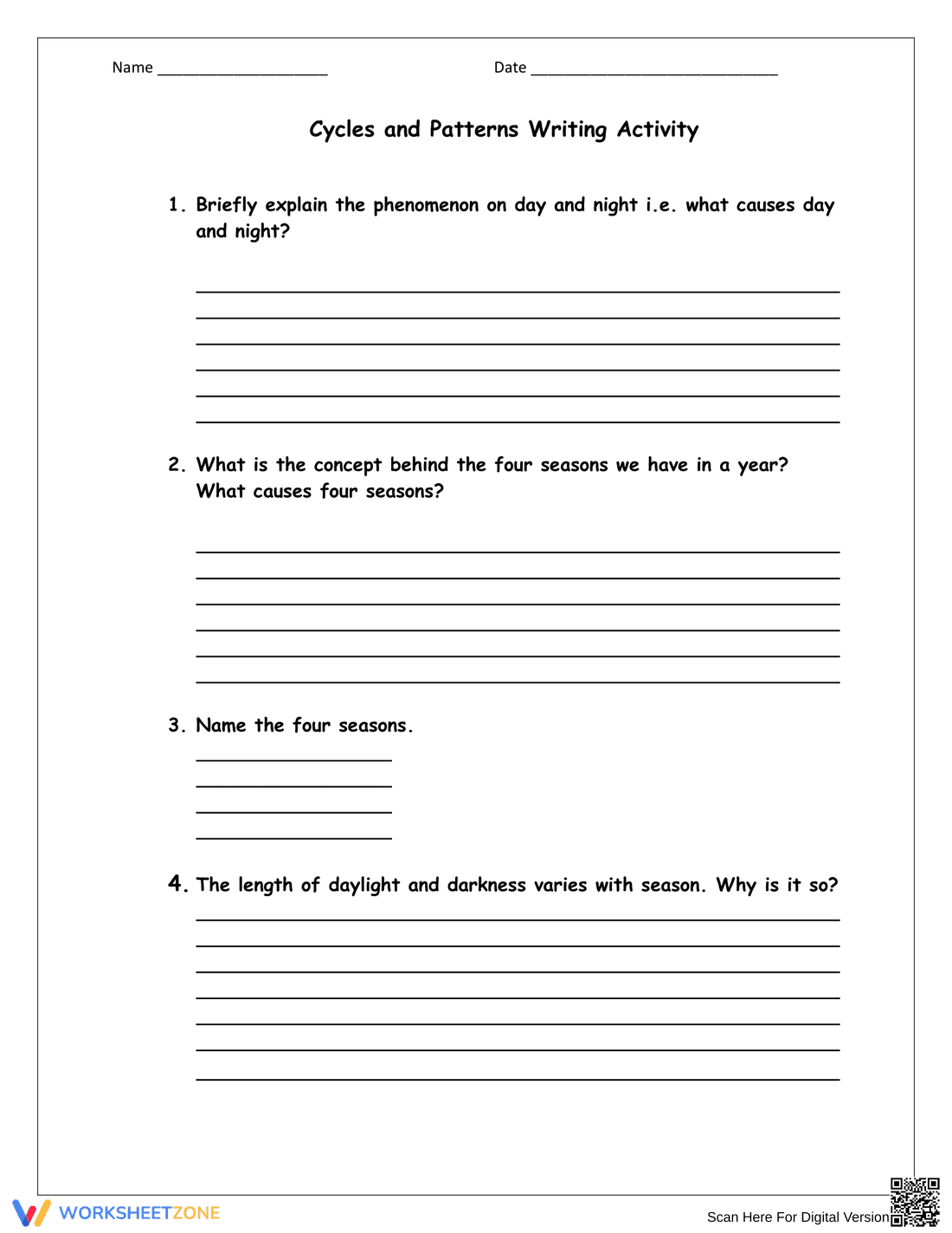 4th Grade Science Worksheet - Page 4