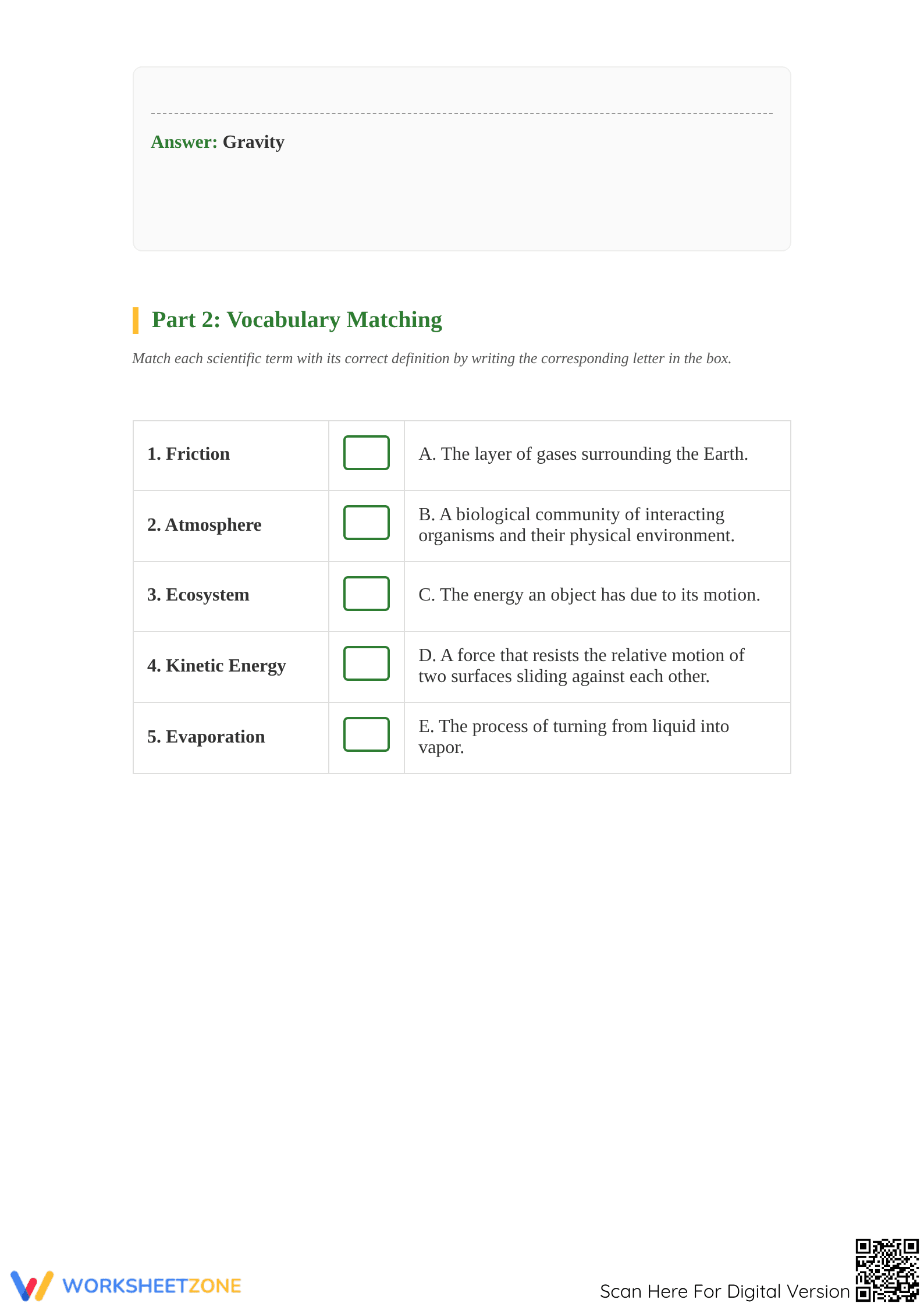 Printable 6th Grade Science Review & Comprehensive Quiz - Page 3