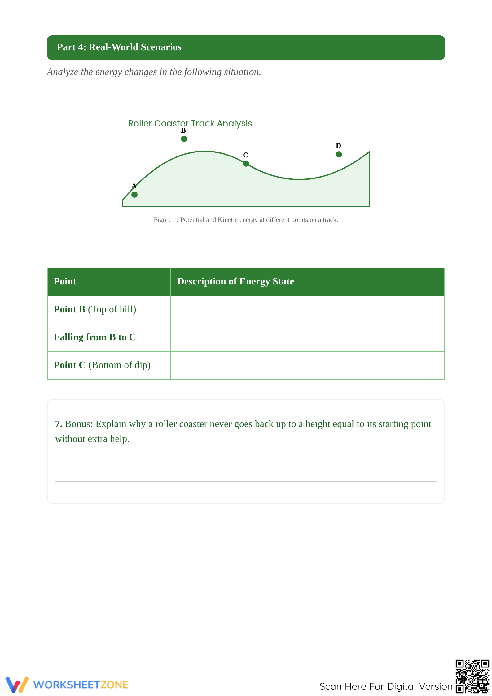 Essential Potential vs. Kinetic Energy Worksheet | Grade 7 - Page 3