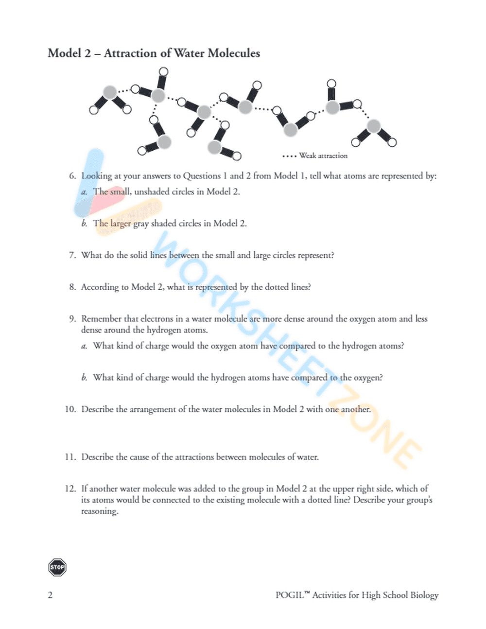 Printable Properties of Water Worksheet | Grade 9 Science - Page 2