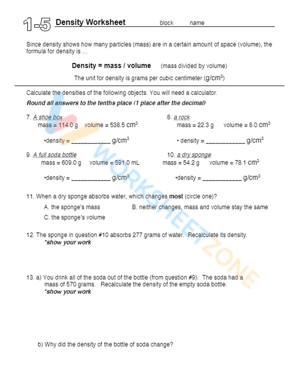 Exploring the Concept of Density - Page 2