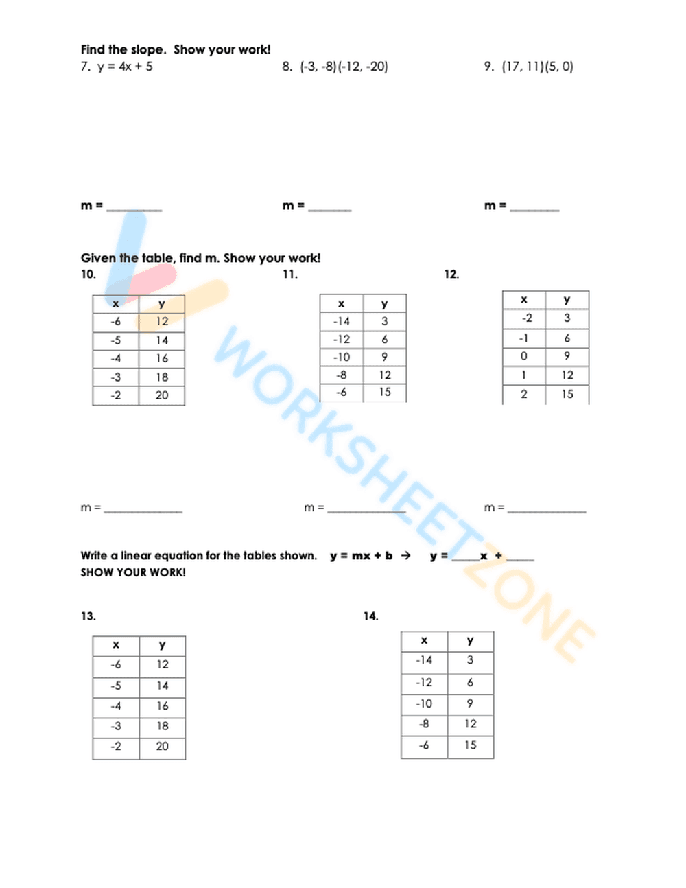 writing linear equations 2 - Page 6