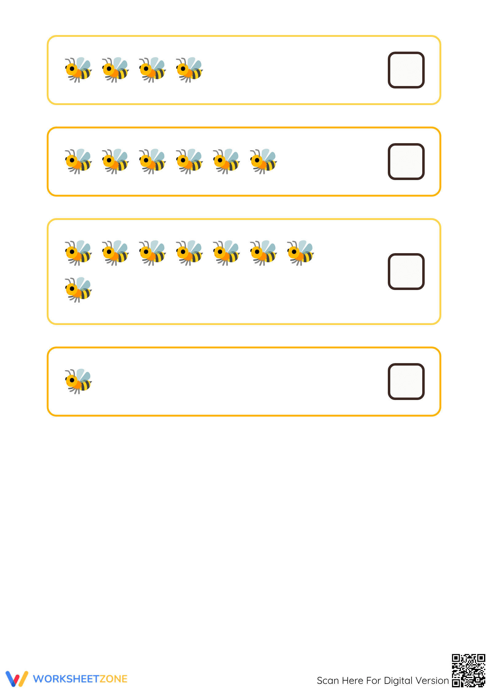 Let's Count Bees Worksheet | Essential Grade K Math - Page 2