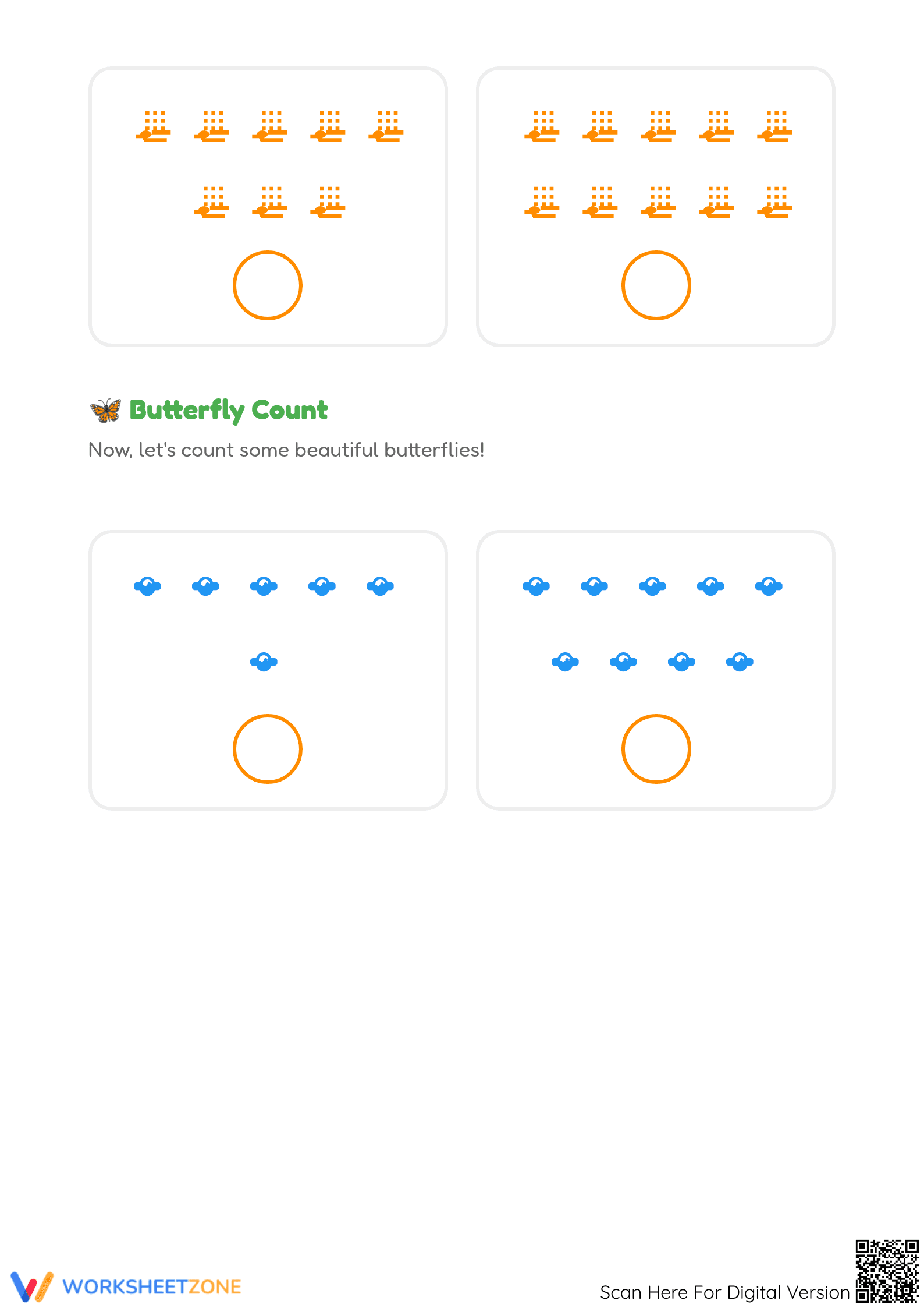 Printable Counting Snails Worksheet | Grade K Math - Page 2