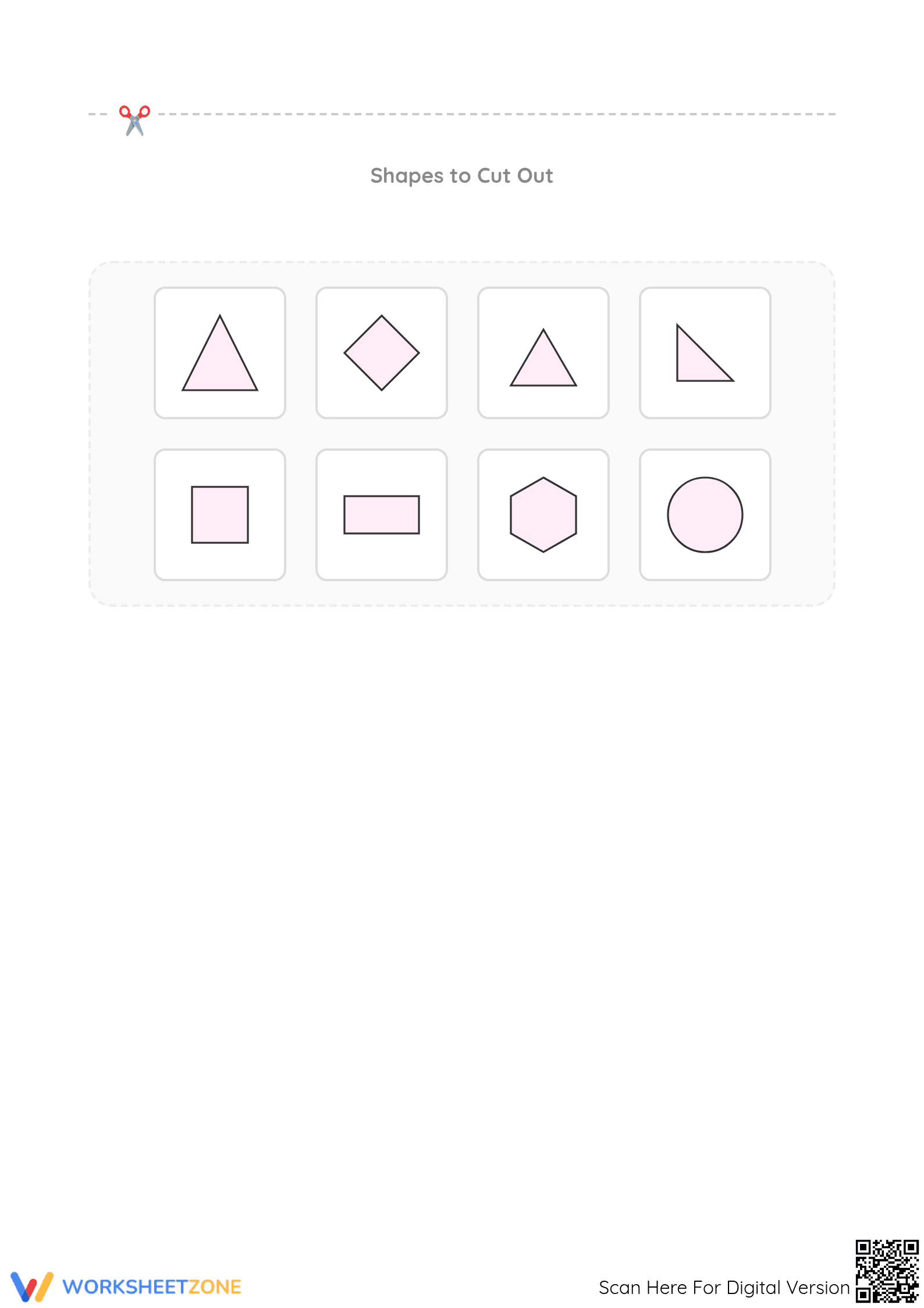 Grade 1 Sort the Shapes — Printable No-Prep Worksheet - Page 2