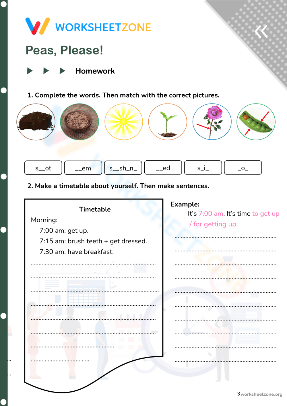 English-teaching materials for English teachers - Peas! Please! - Page 3
