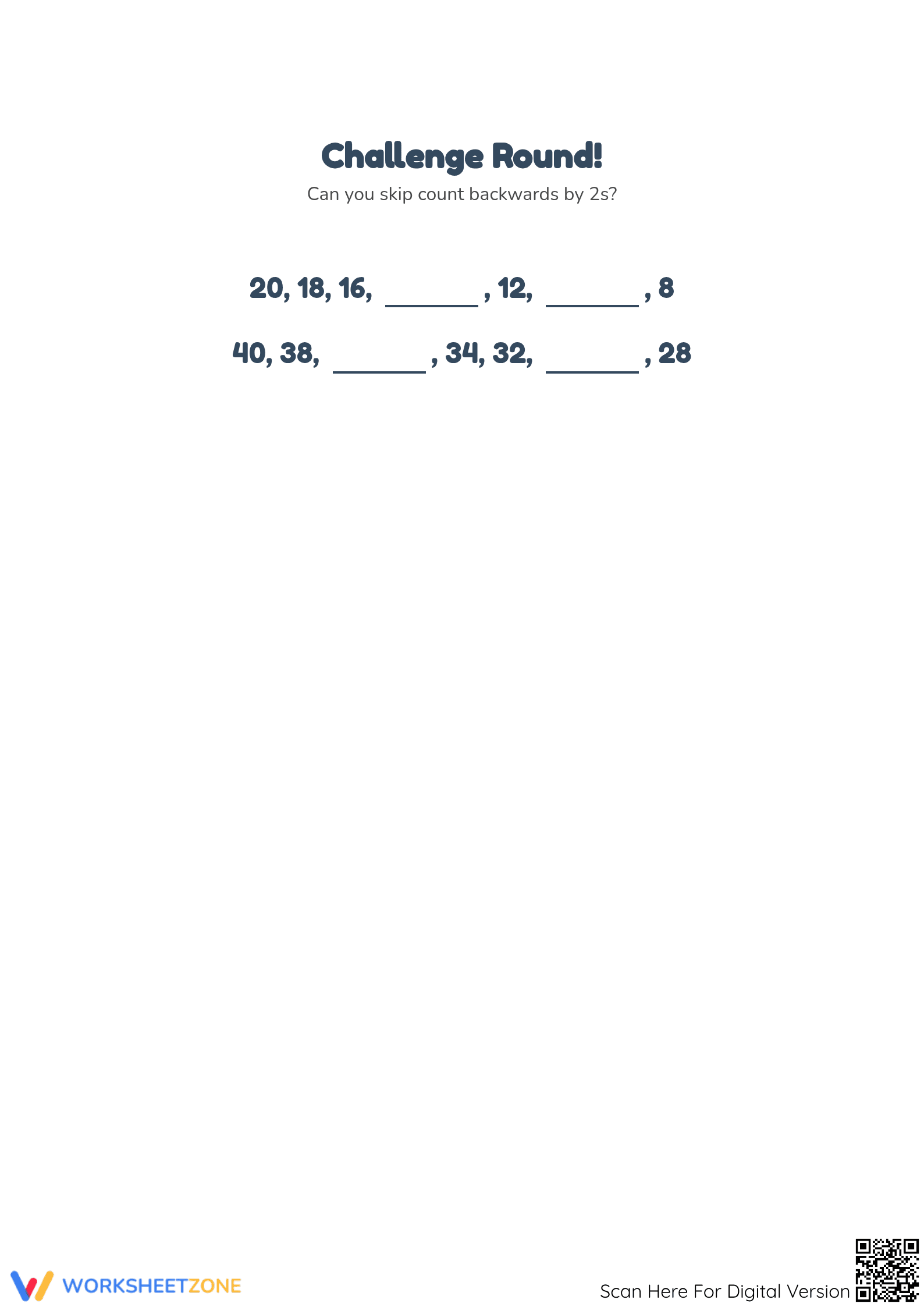 Skip Counting by 2s Worksheet | Essential Grade 3-5 - Page 2