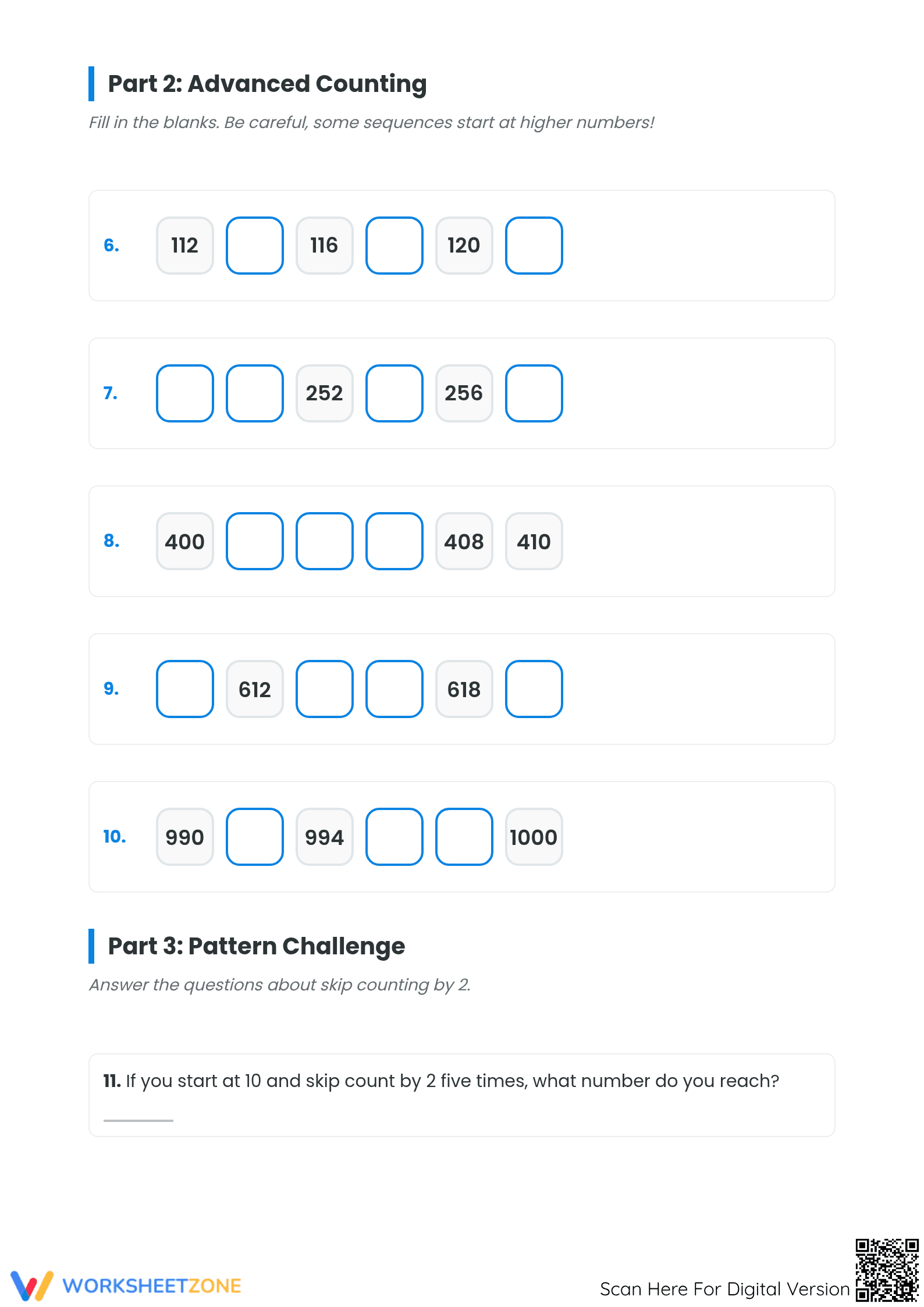 Skip Counting by 2 Worksheet | Grade 3-5 Essential - Page 2