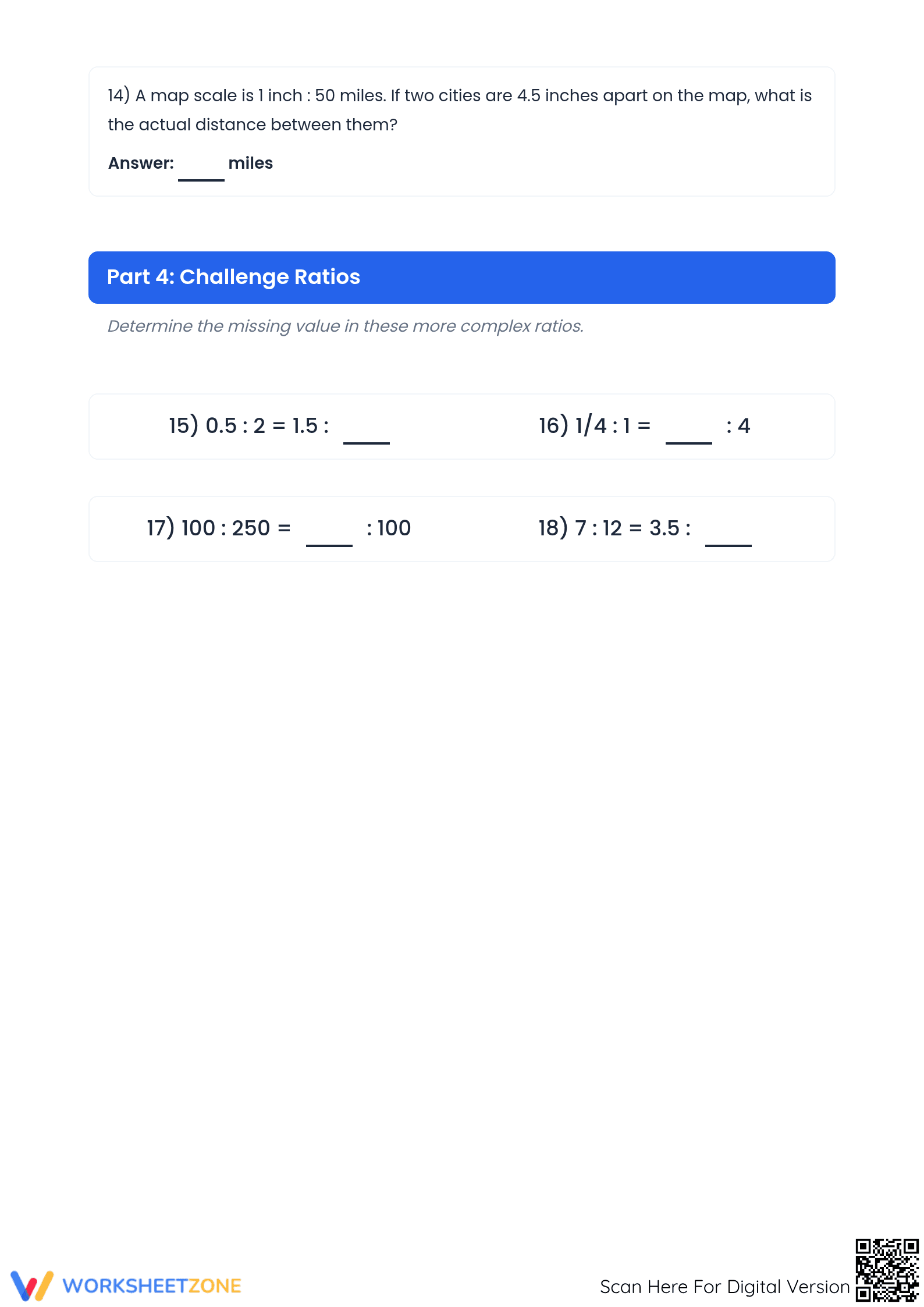 Essential Equivalent Ratios Worksheet | Grade 6-7 Math - Page 3
