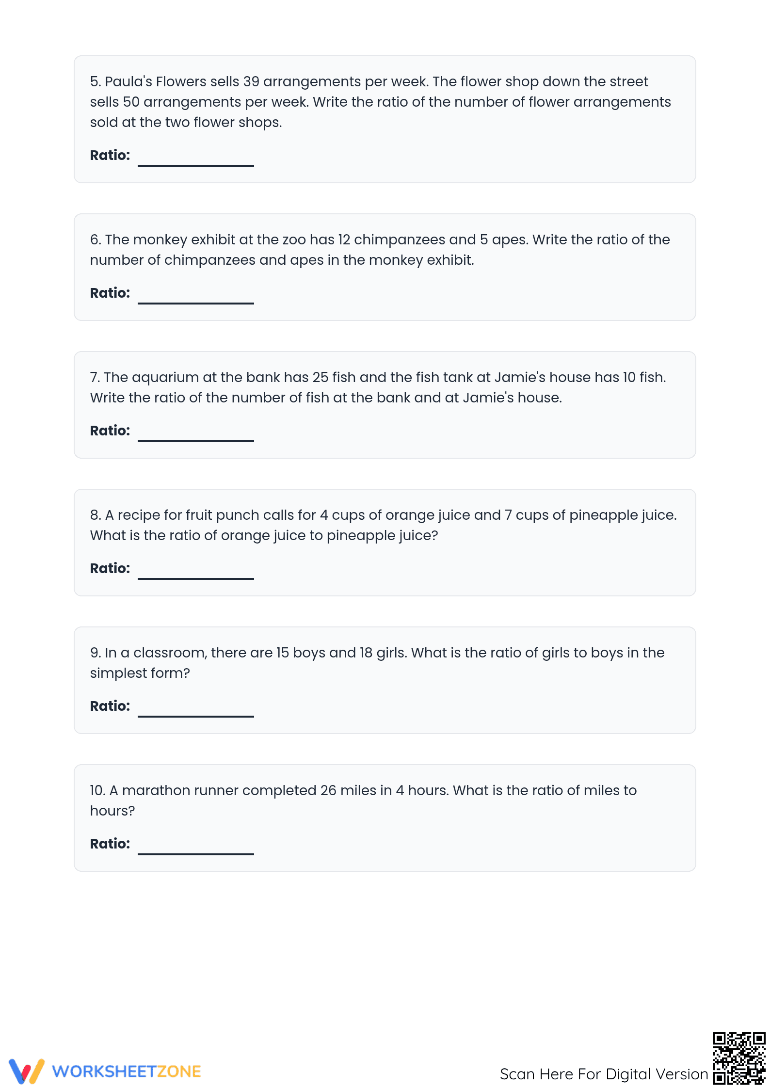 Essential Equivalent Ratios Worksheet | Grade 6 Math - Page 2