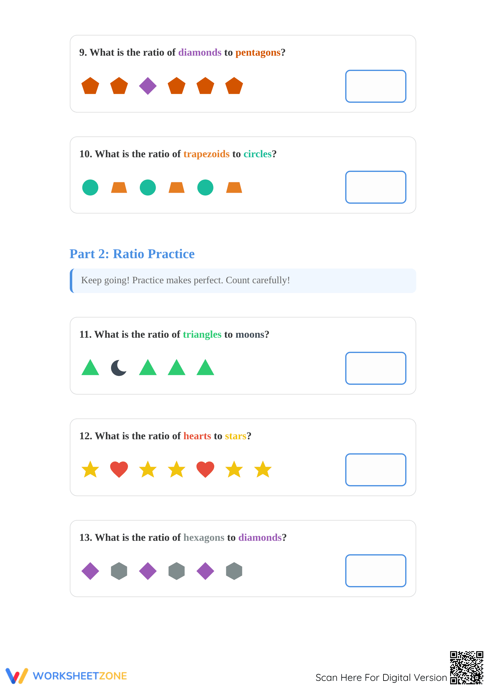 Printable Finding Ratios Worksheet | Grade 3-4 Math Guide - Page 3