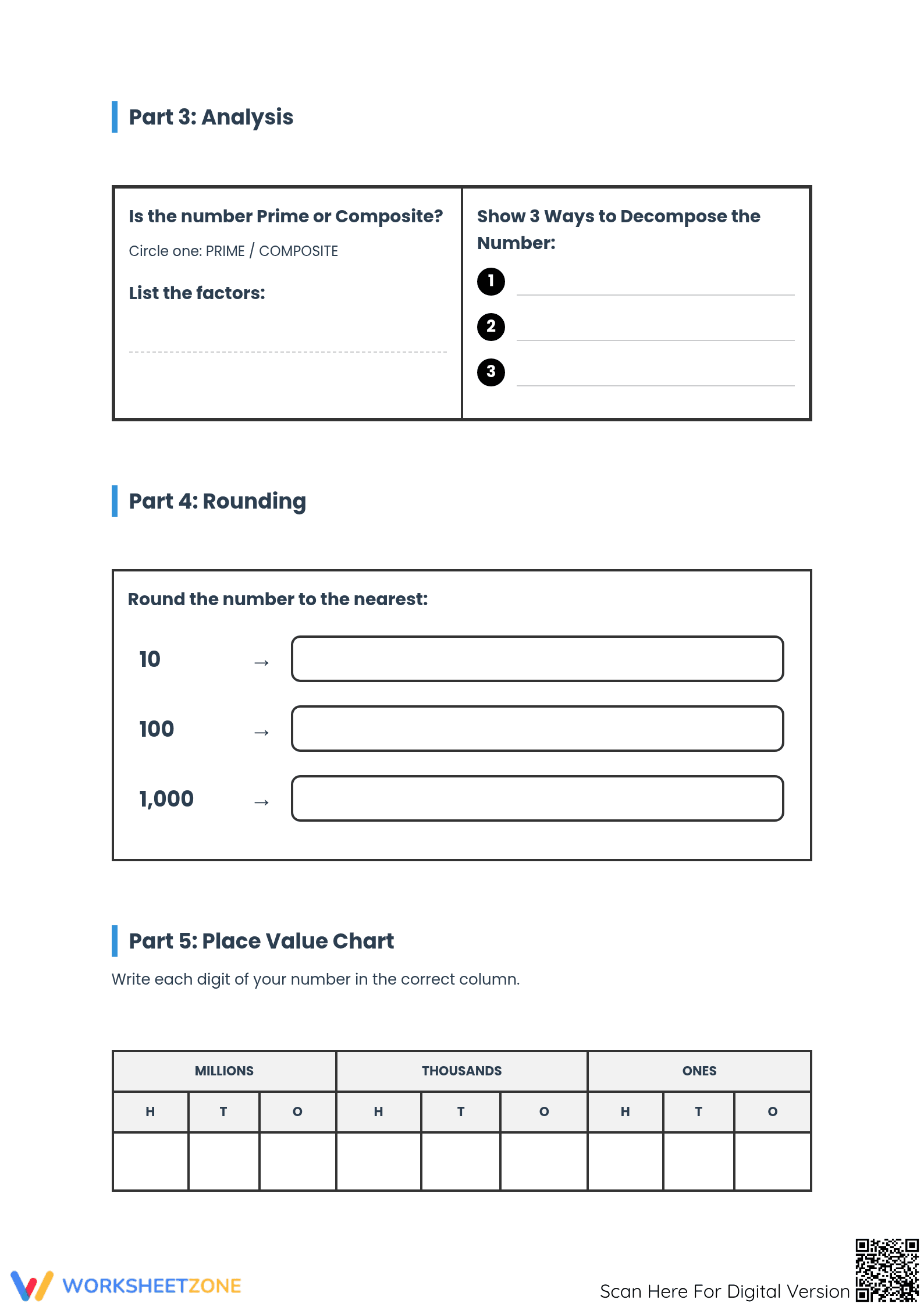 Essential Number of the Day Mastery Sheet | Grade 5 - Page 2