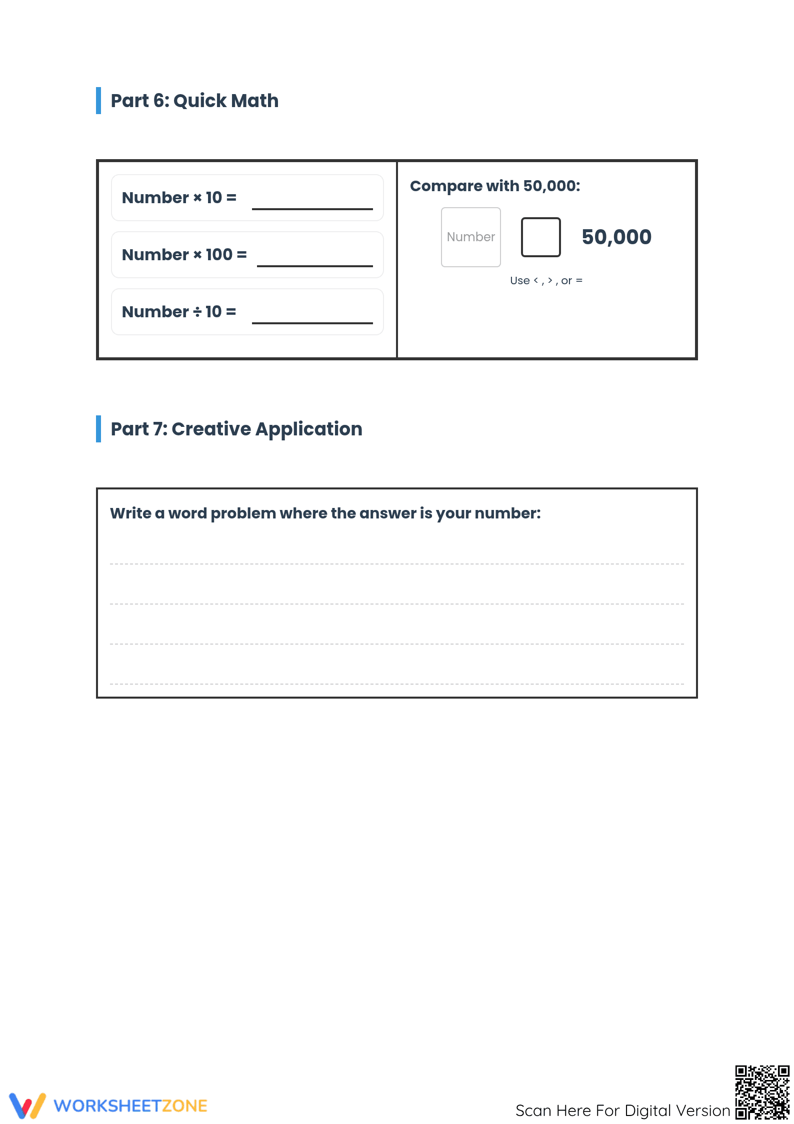 Essential Number of the Day Mastery Sheet | Grade 5 - Page 3