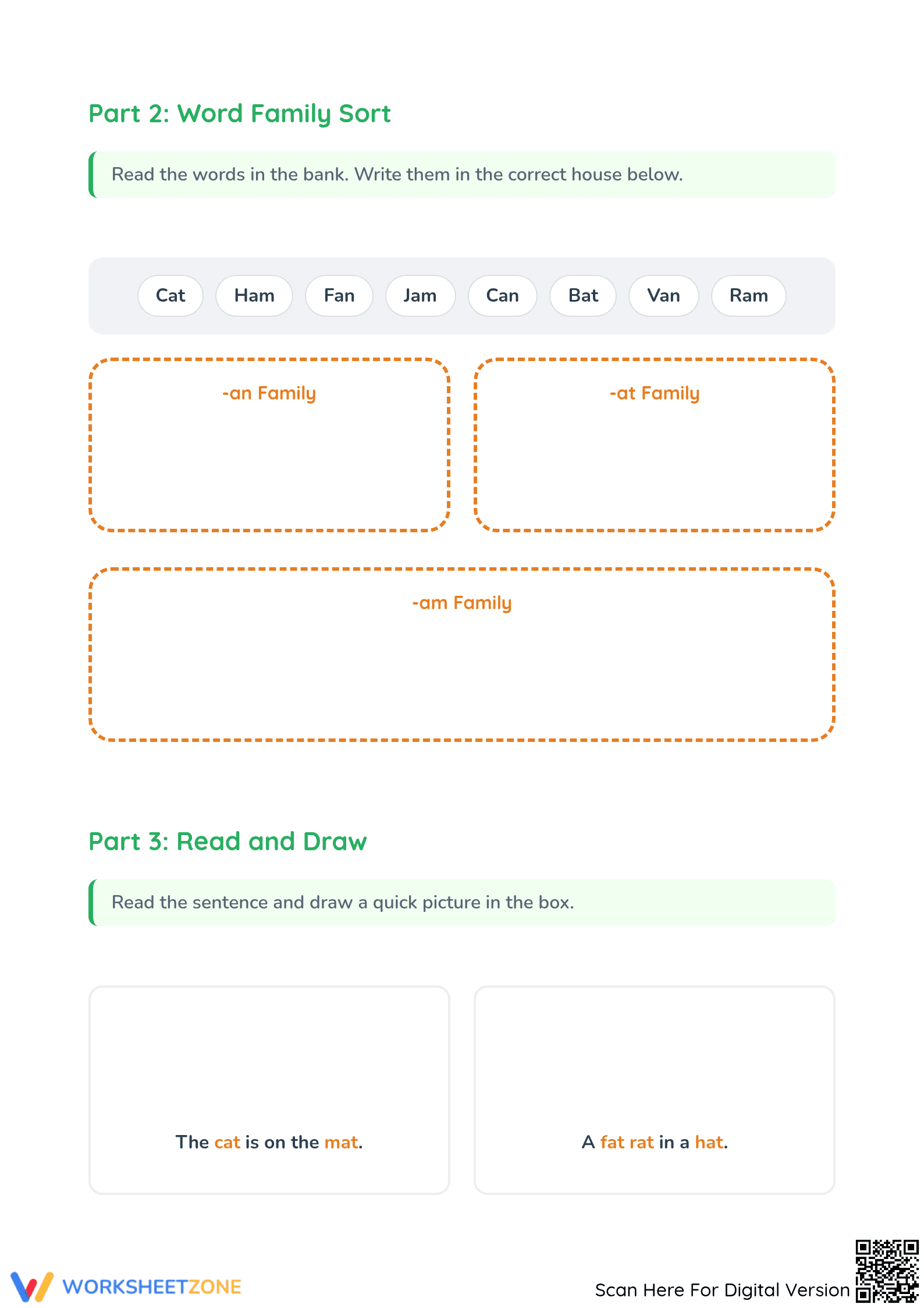 Essential Short Vowel A Phonics Worksheet | Grade 1-2 - Page 2