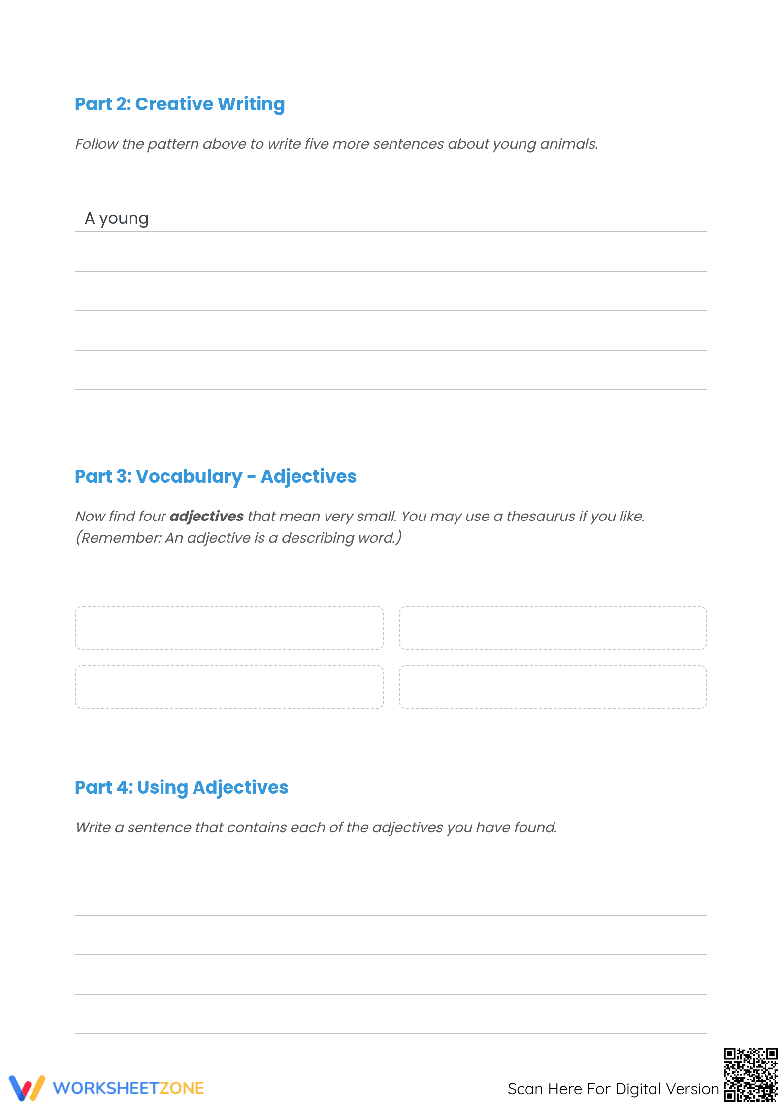 Animal Offspring Vocabulary Worksheet | Grade 4-6 Essential - Page 2