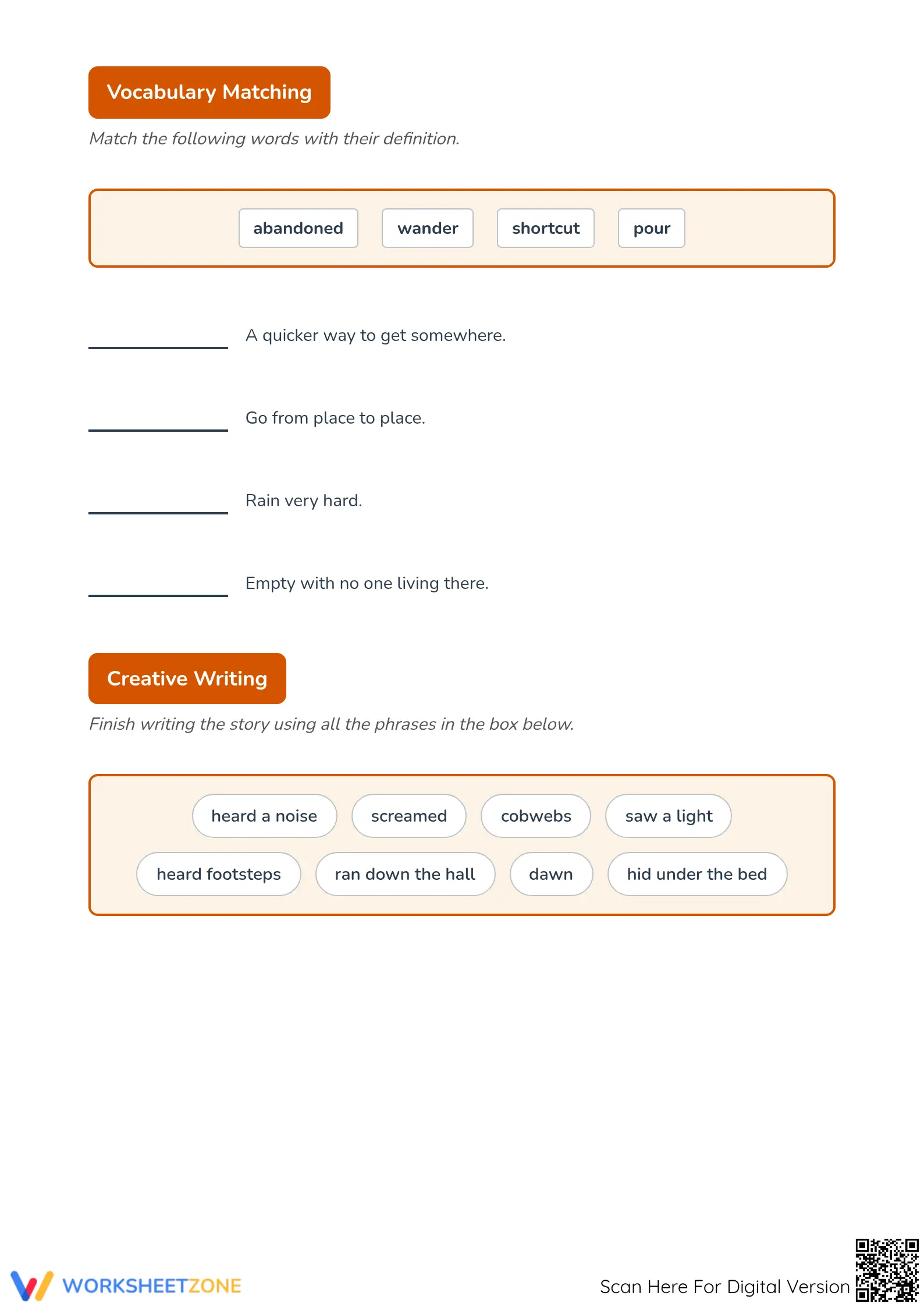 Halloween Reading & Writing | Grade 5 Printable - Page 3