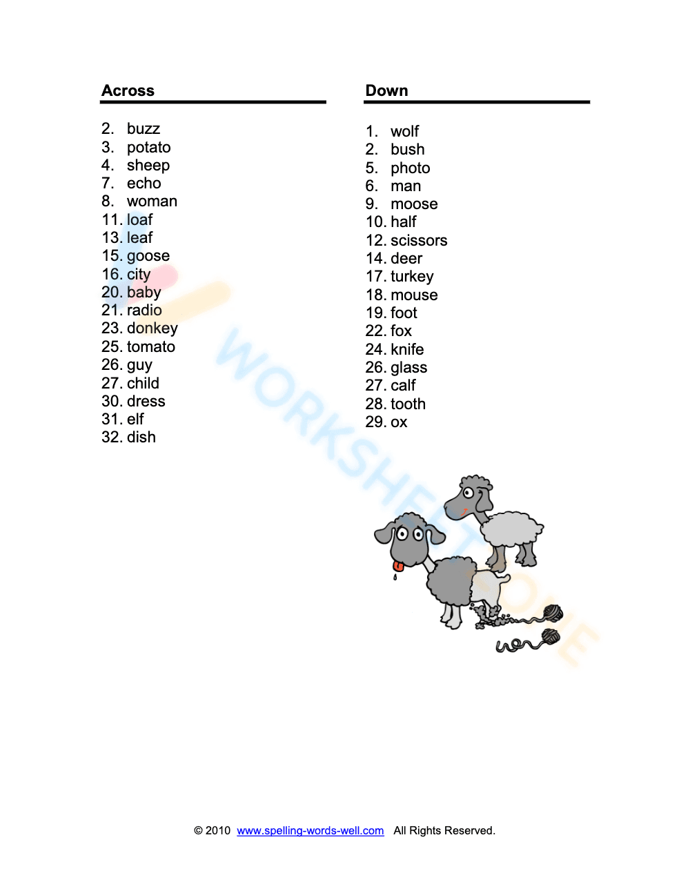 Spelling Plural Nouns - Page 2