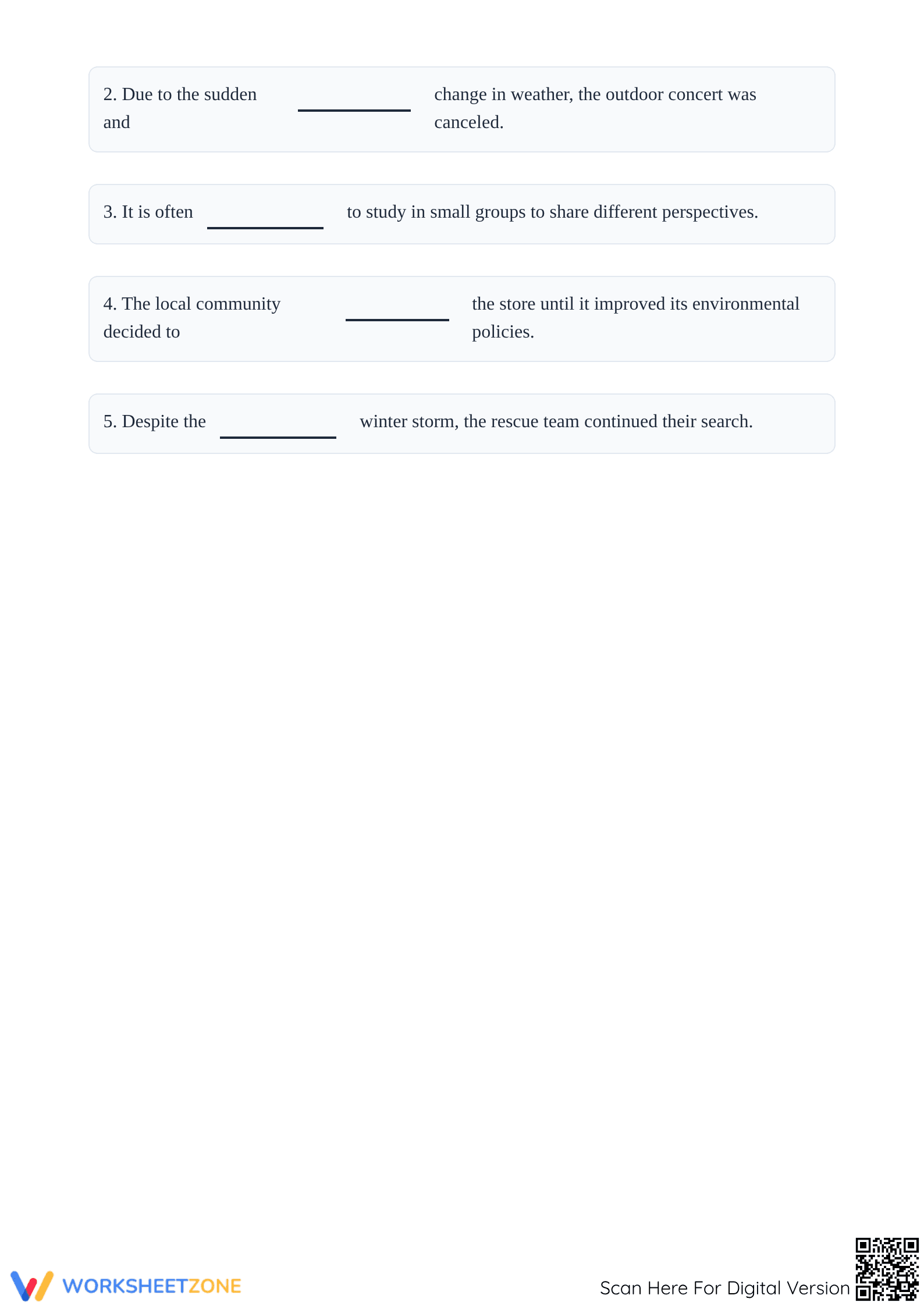 Essential Grade 6-9 Vocabulary Mastery Worksheet - Page 5