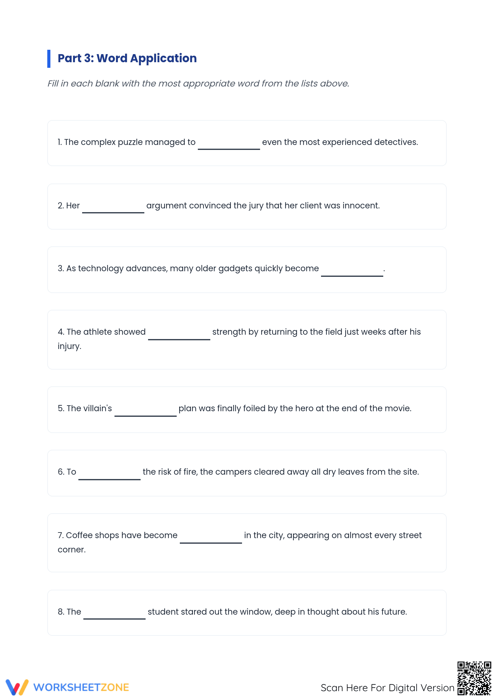 Essential Vocabulary Mastery Worksheet | Grades 6-9 - Page 4