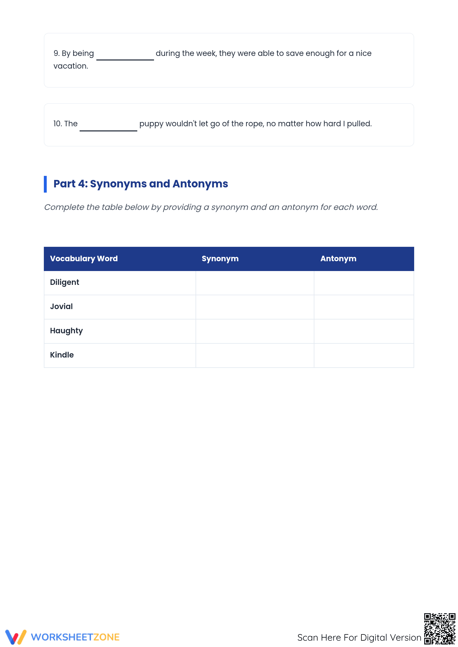 Essential Vocabulary Mastery Worksheet | Grades 6-9 - Page 5