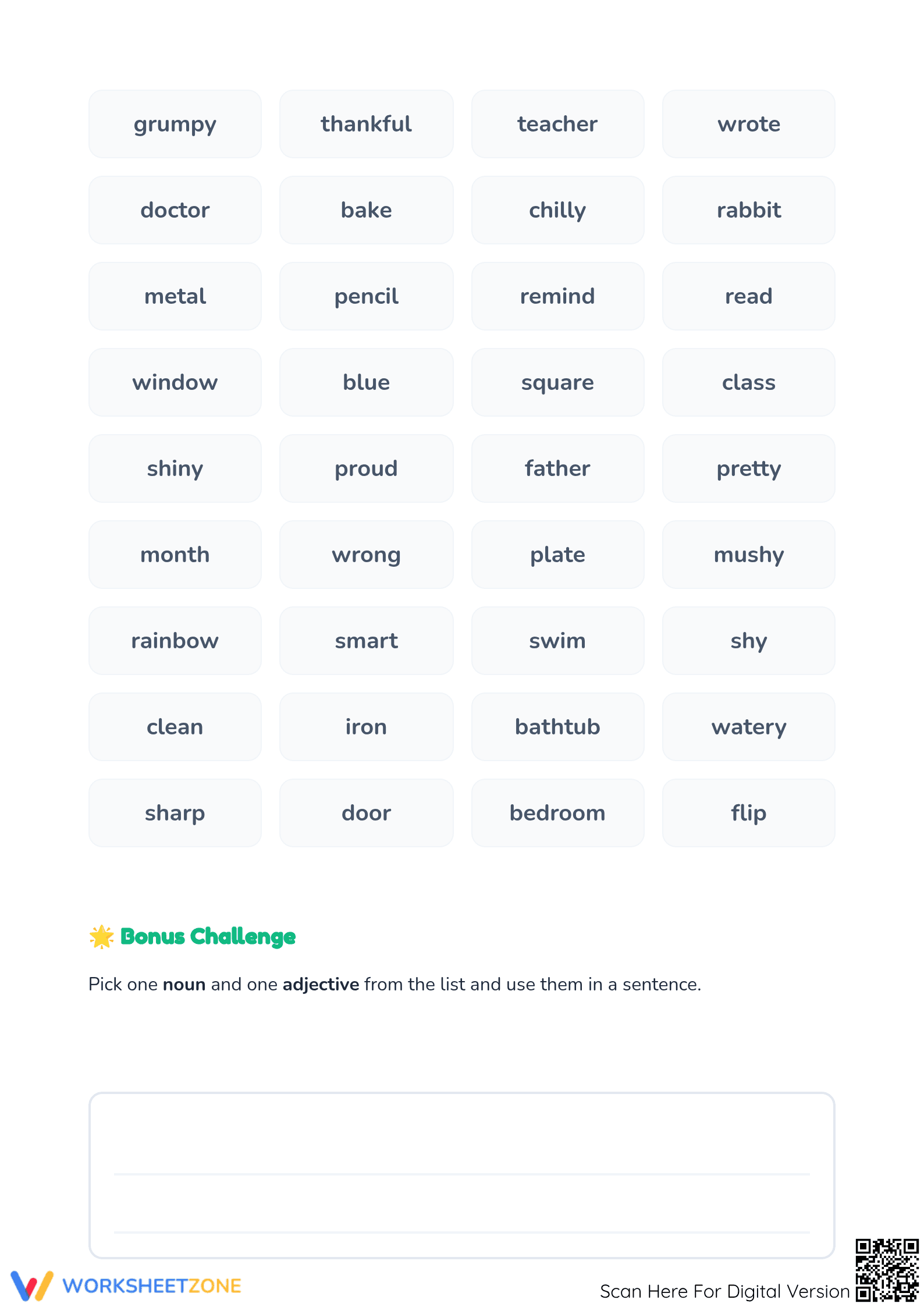 Noun & Adjective Detective Worksheet | Grade 1-2 Essential - Page 2