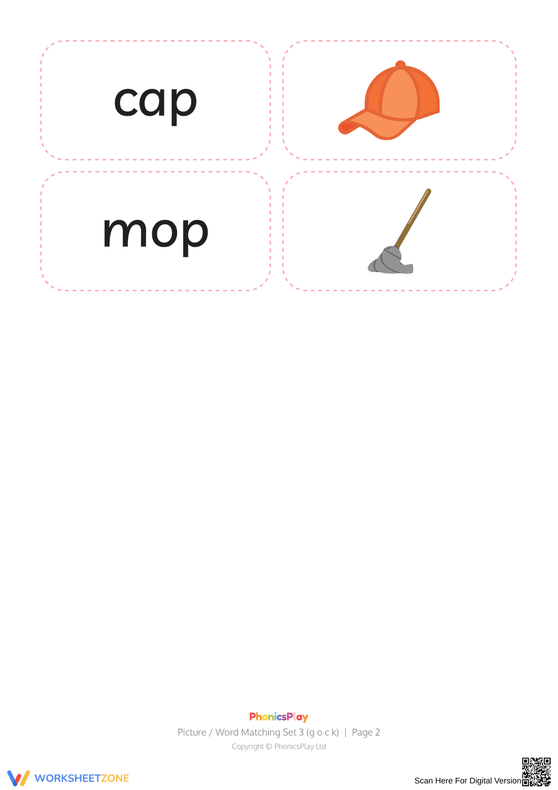 Match Pictures to Words Worksheet - Page 2