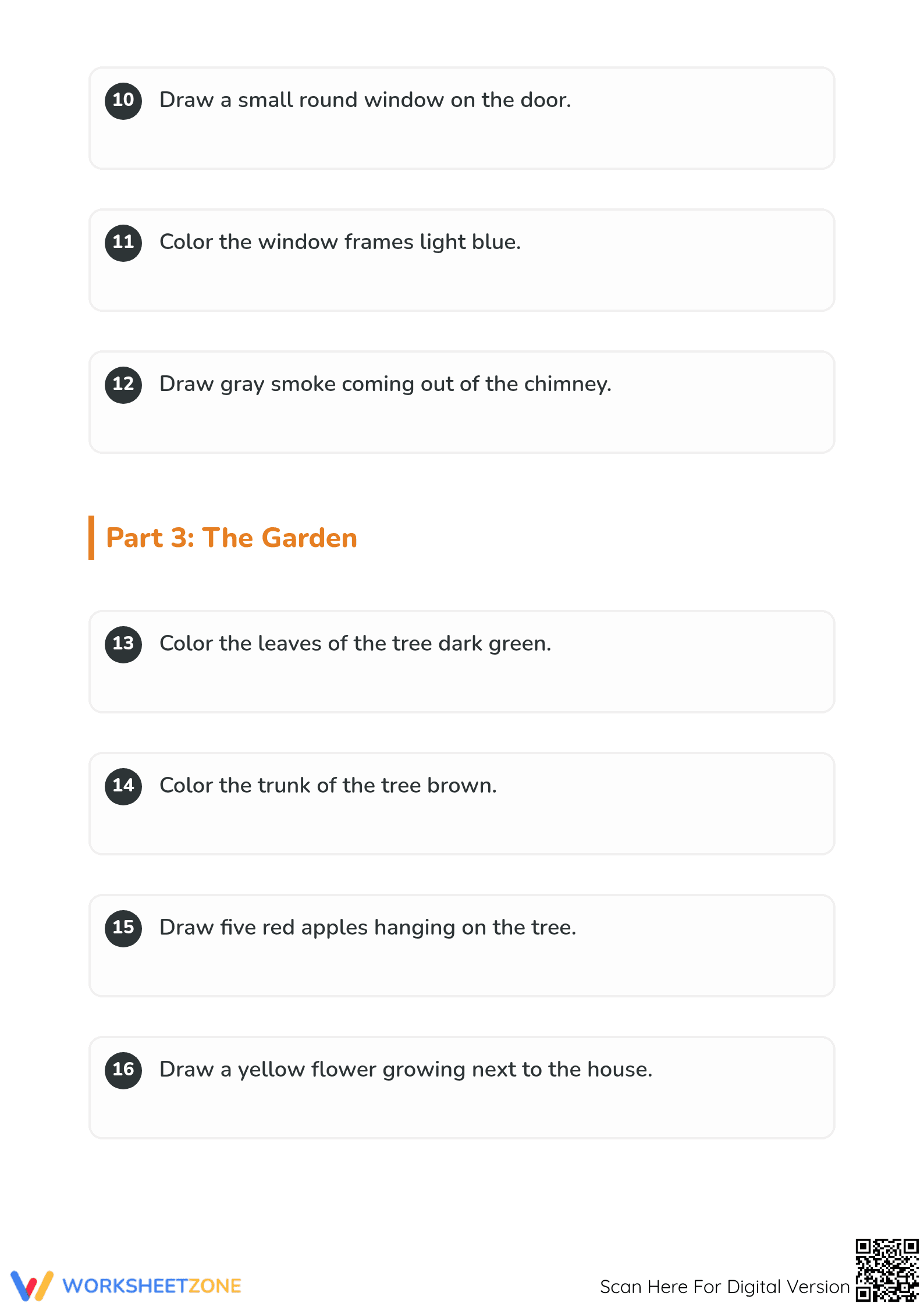 Improve Listening with Following Directions Worksheet - Page 3