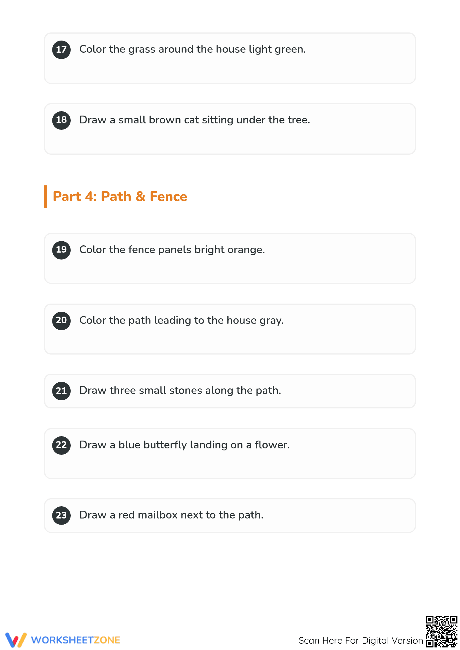 Improve Listening with Following Directions Worksheet - Page 4